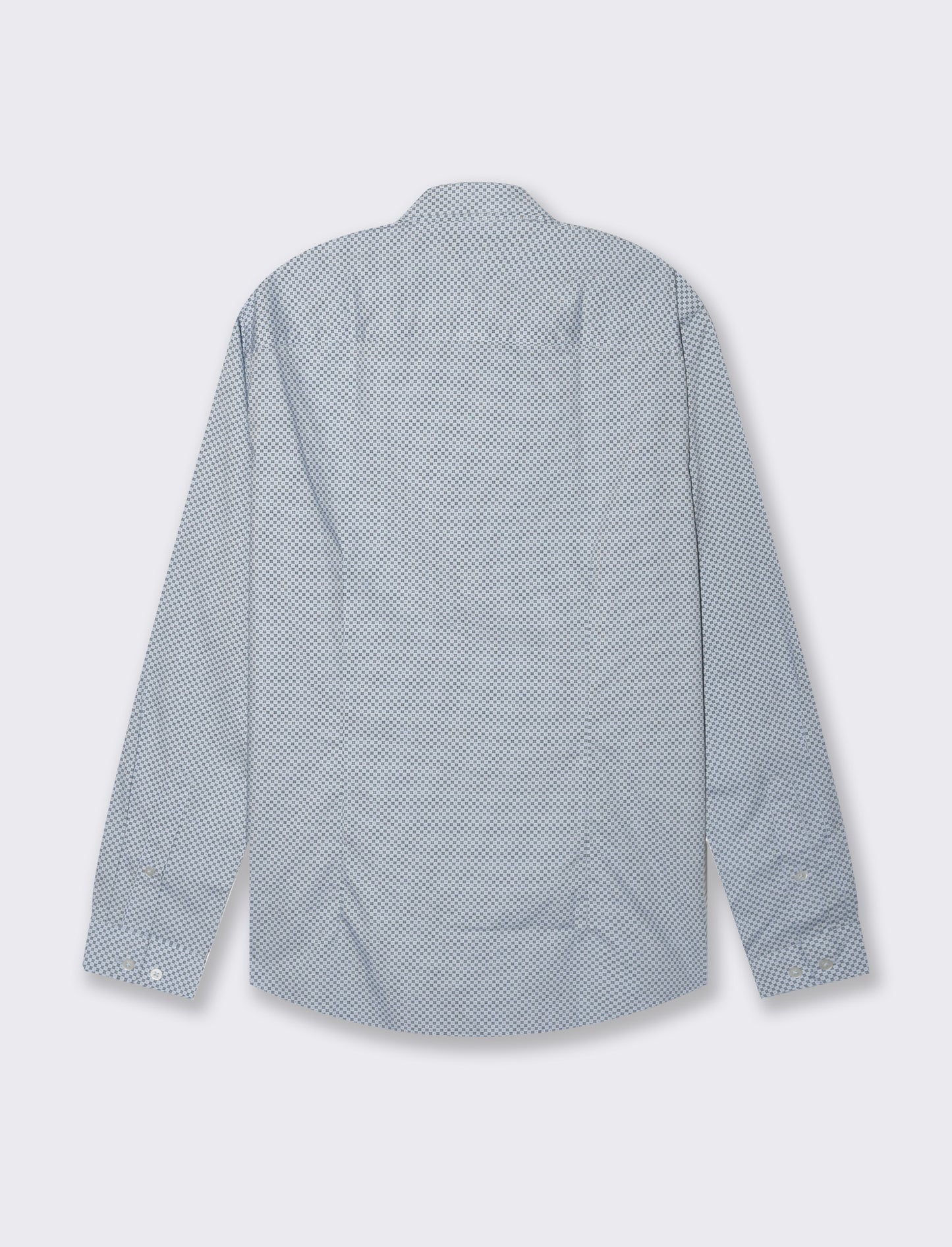 Camicia micro fantasia regular fit da uomo - Celeste