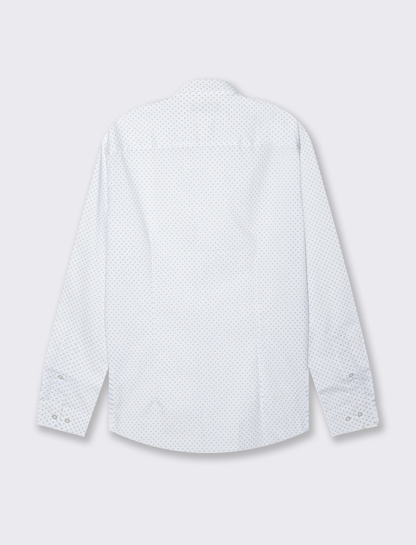 Camicia micro fantasia regular fit da uomo - Azzurro