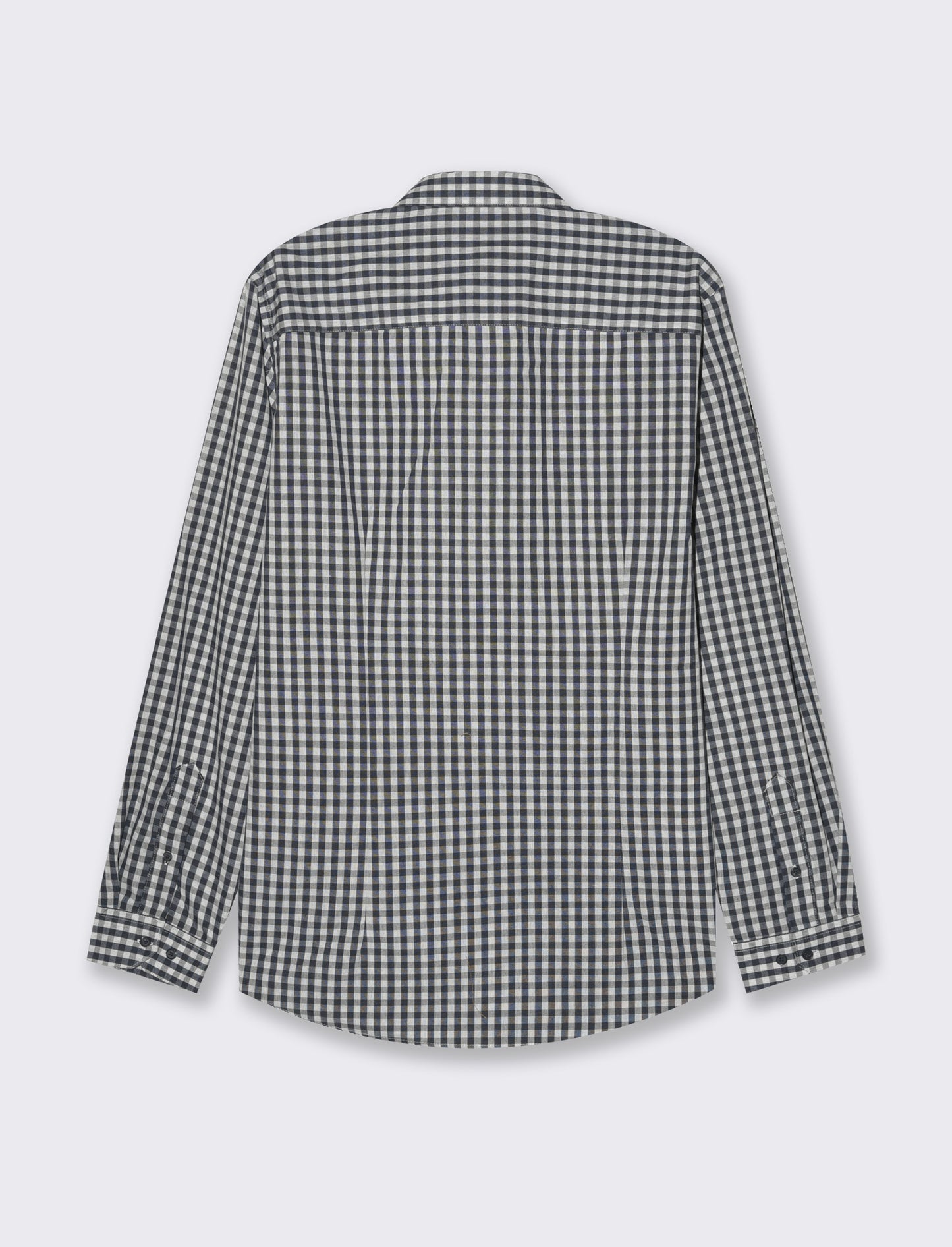 Camicia fantasia a quadri da uomo - Blu