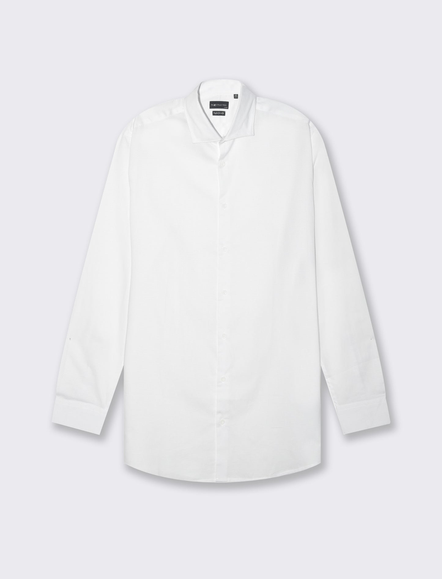 Camicia formal strutturata regular fit da uomo - Bianco