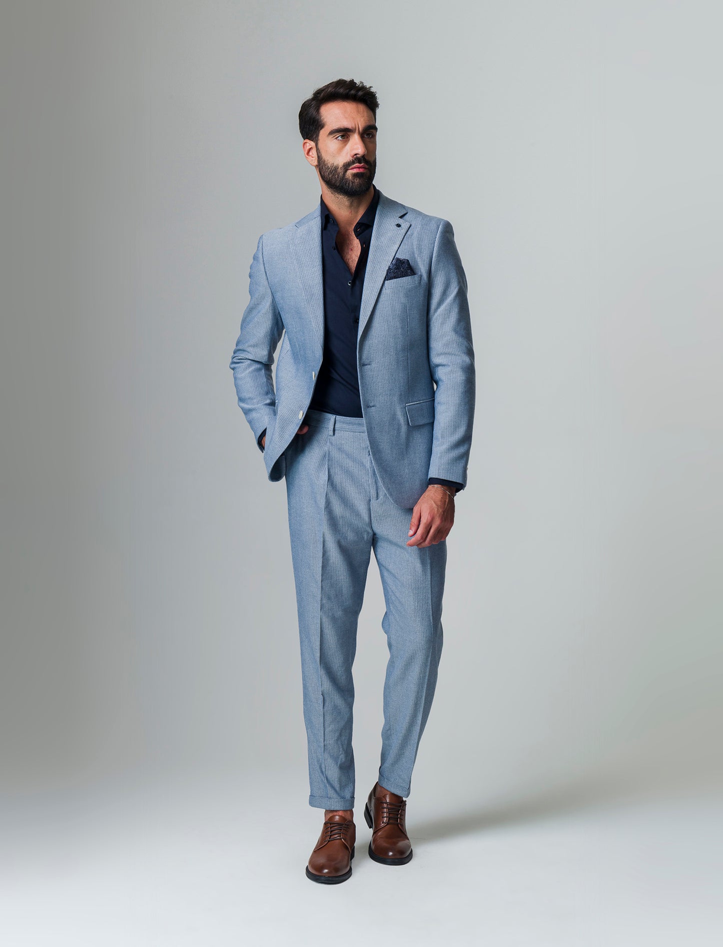 Man's structured regular fit formal shirt - Black