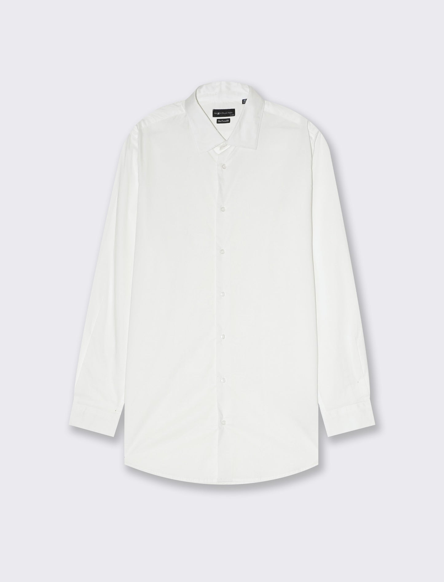 Camicia in popeline elasticizzata slim fit da uomo - Bianco