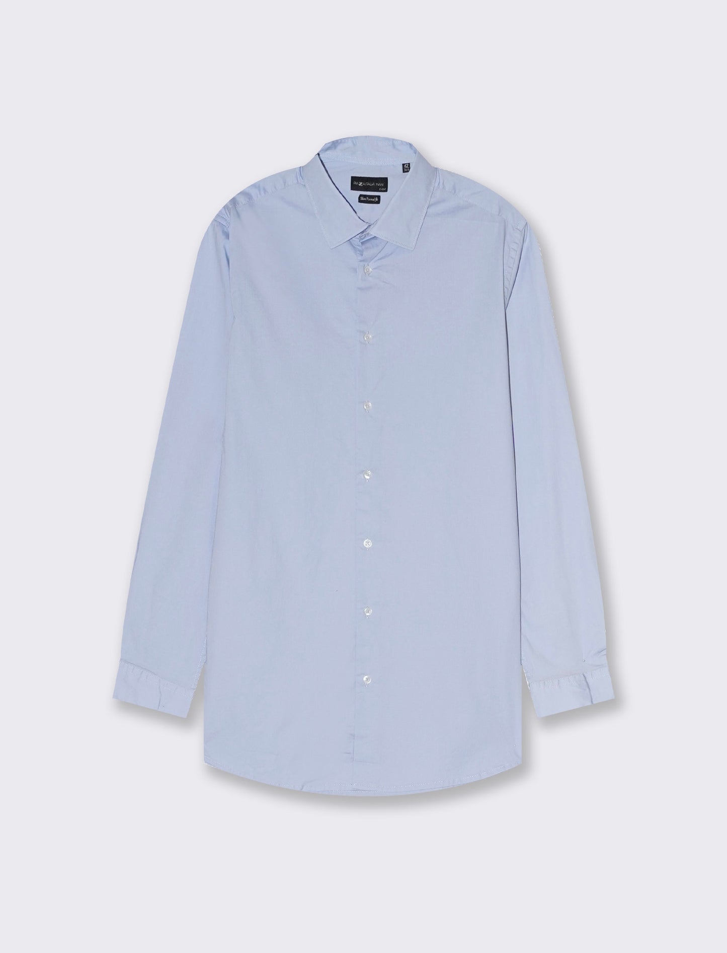 Man's slim fit stretch poplin shirt - Sky blue