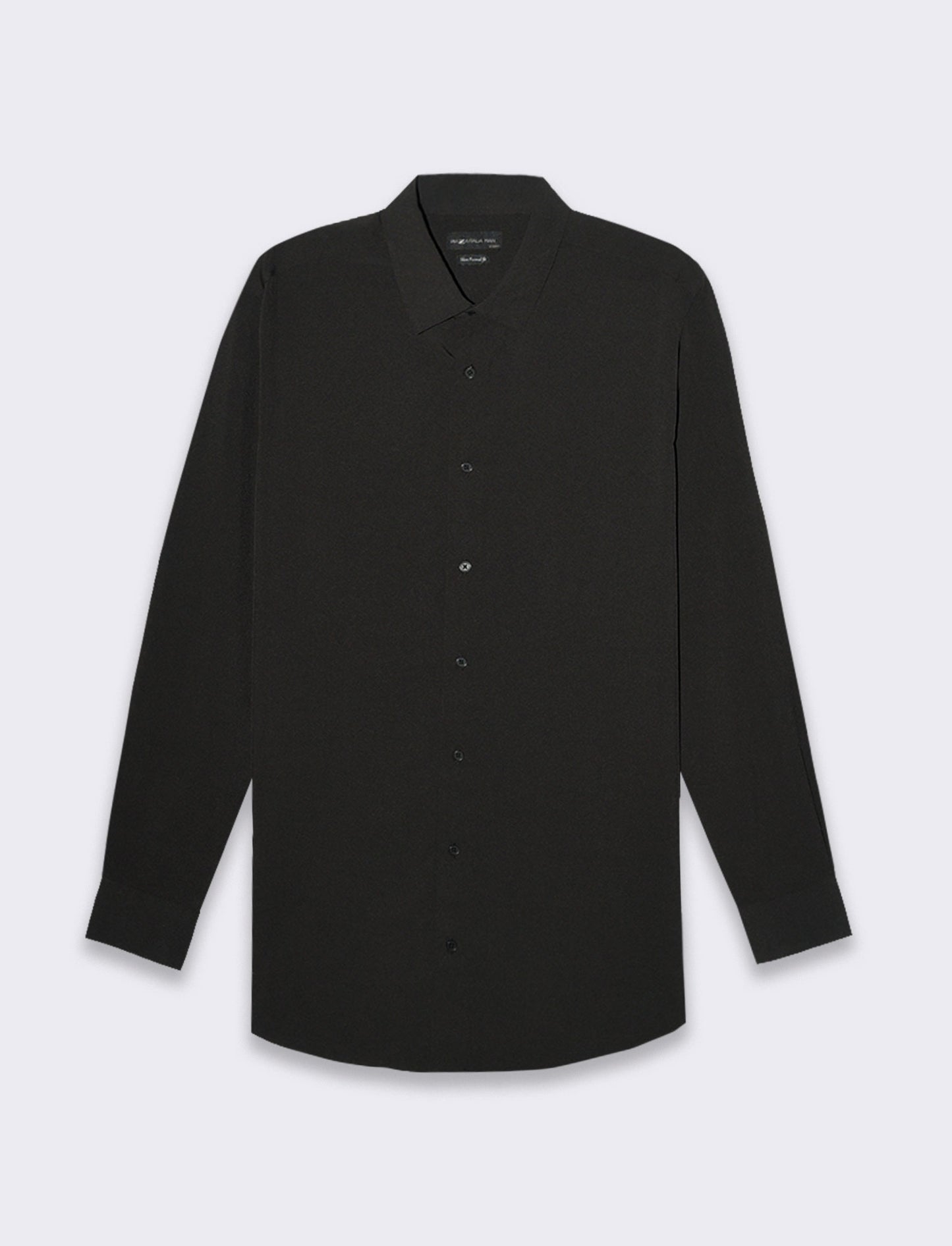 Man's slim fit technical fabric shirt - Black