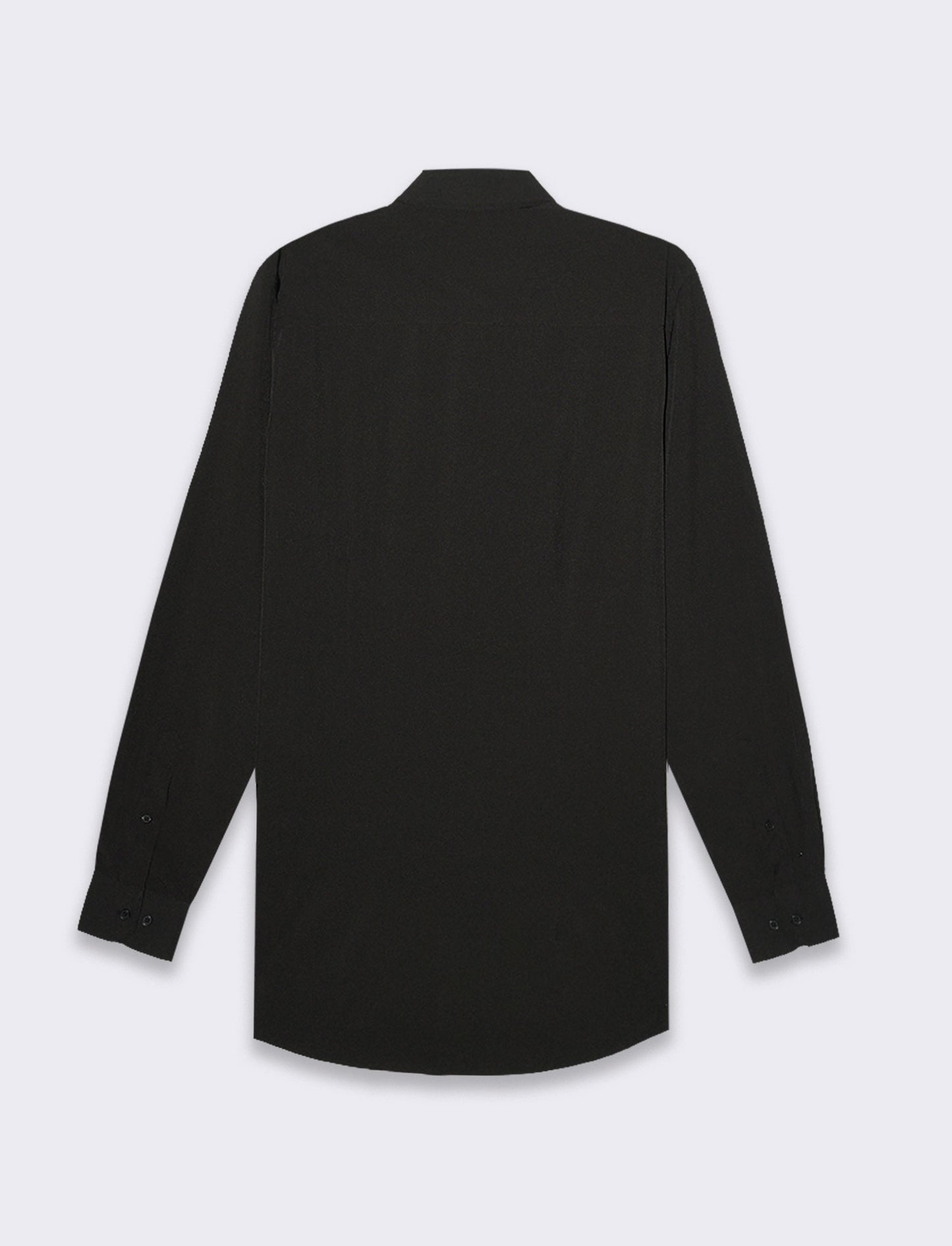 Man's slim fit technical fabric shirt - Black