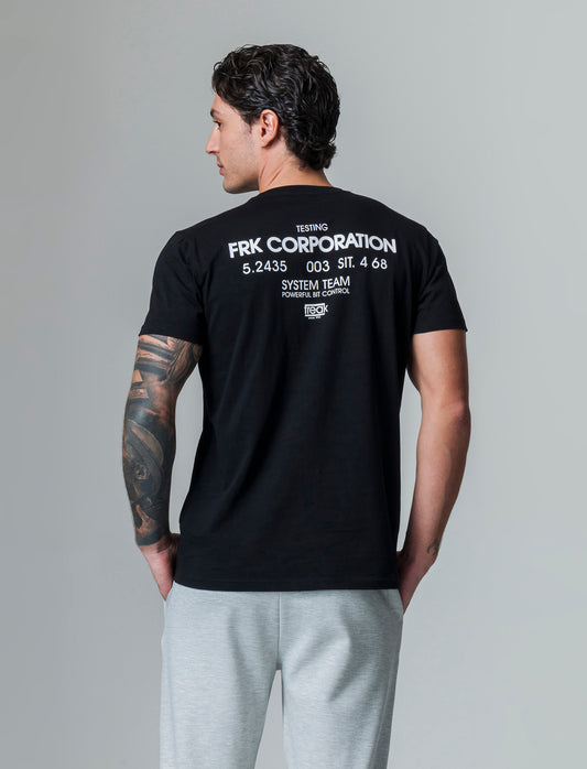 T-shirt in cotone con stampe regular fit da uomo - Nero