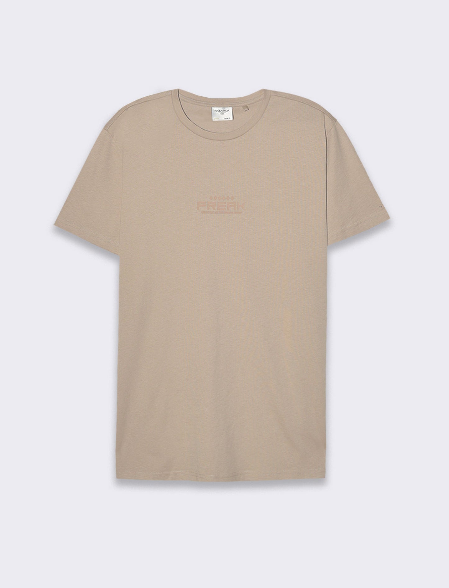 T-shirt in cotone con stampe regular fit da uomo - Beige