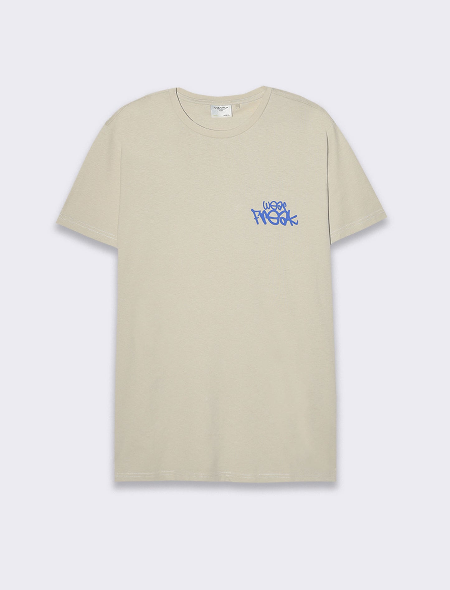 T-shirt in cotone con stampe regular fit da uomo - Grigio ghiaccio