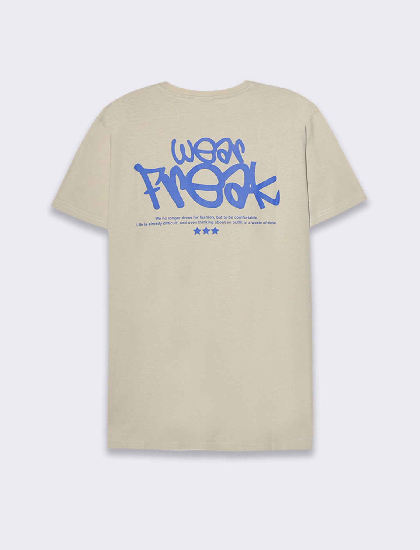T-shirt in cotone con stampe regular fit da uomo - Grigio ghiaccio