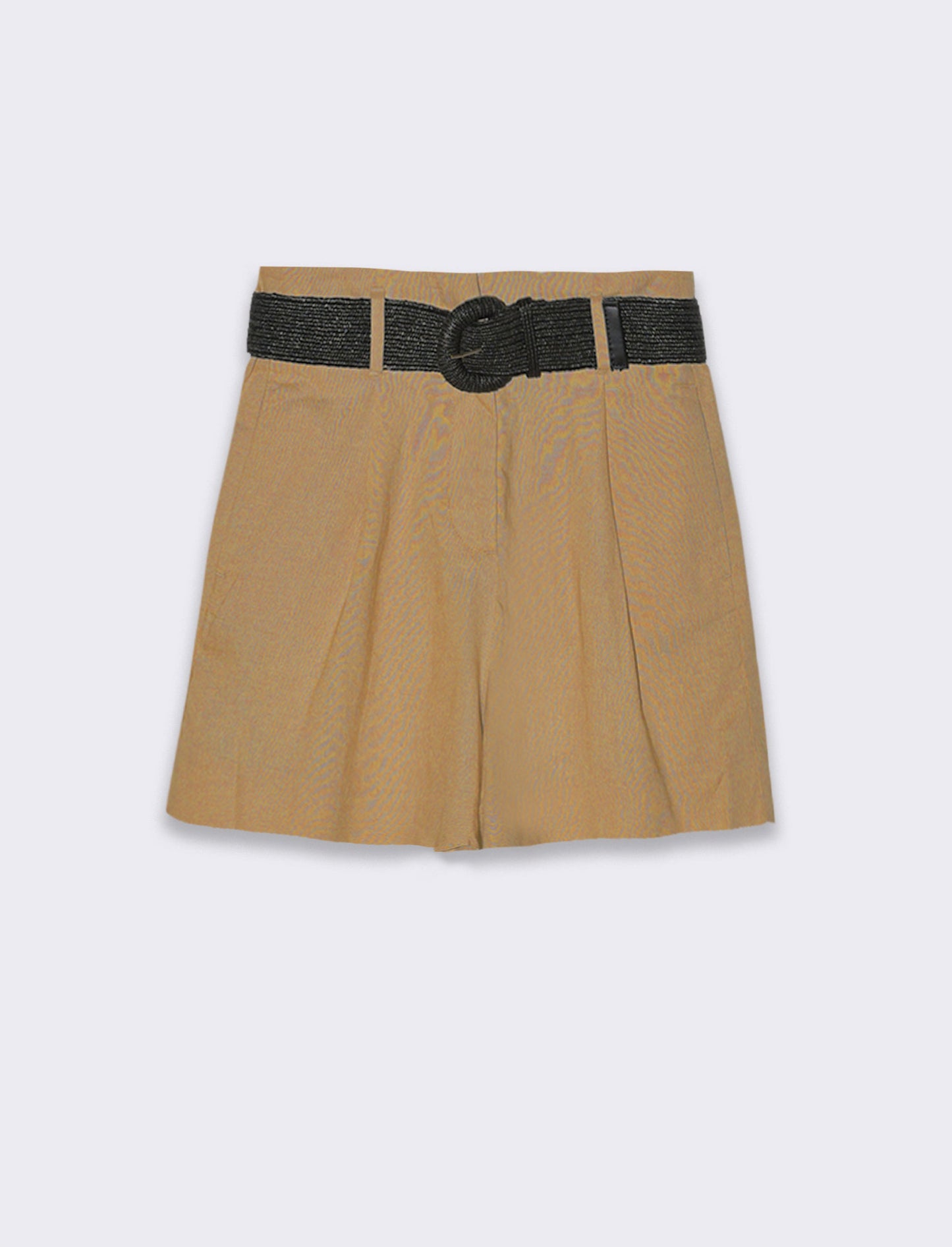 Short con cintura da donna - Caramello