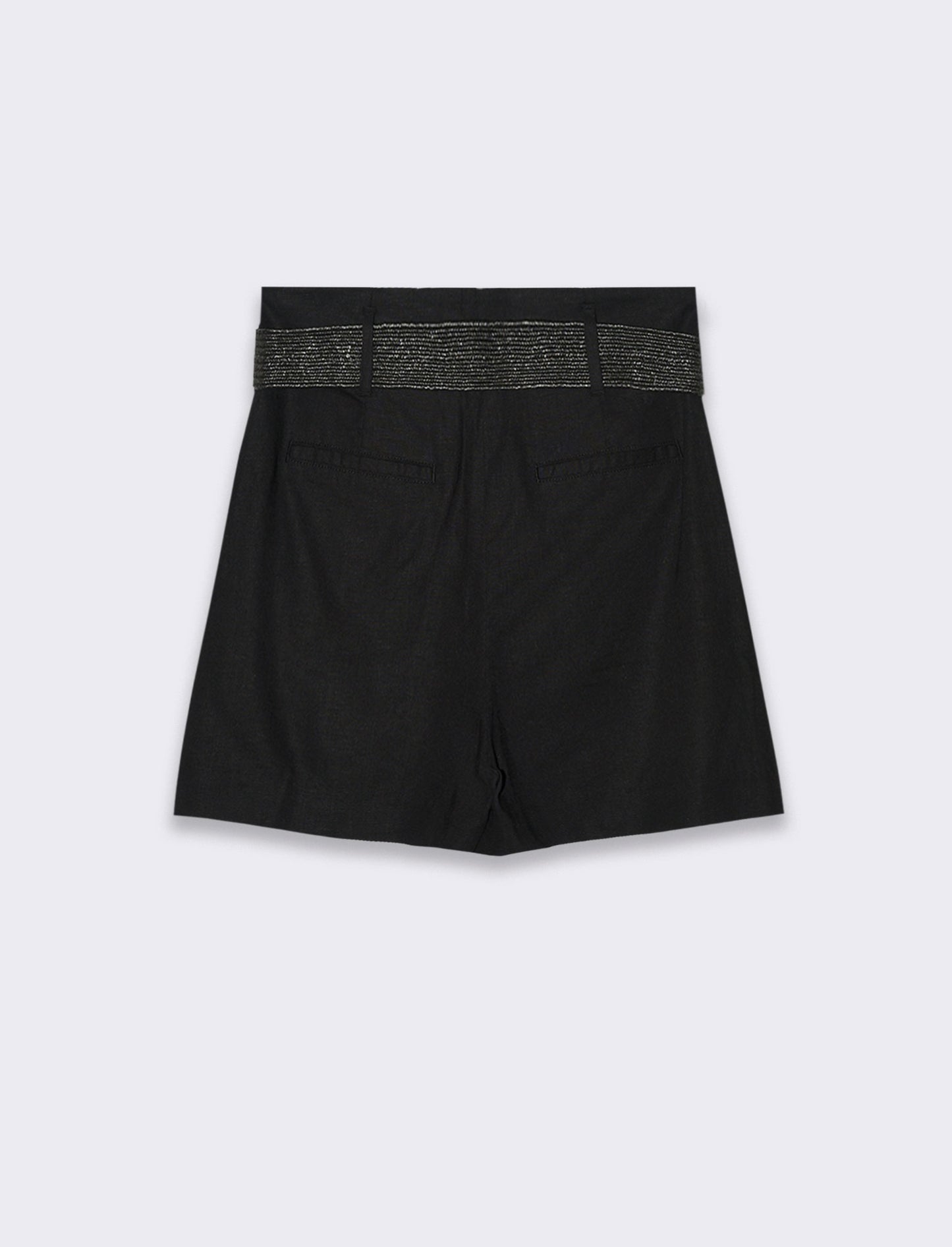 Short con cintura da donna - Nero