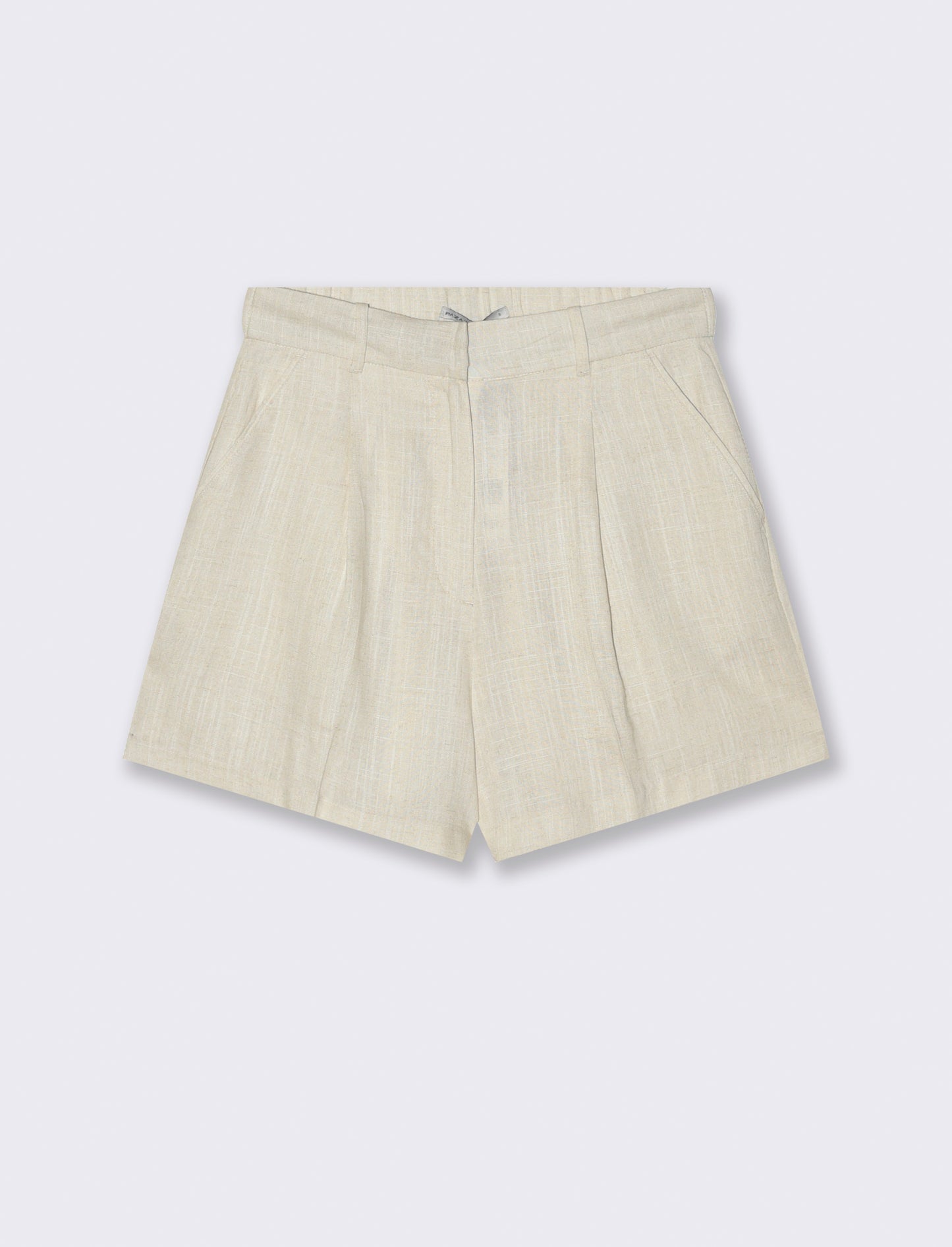 Short con elastico in vita da donna - Beige corda