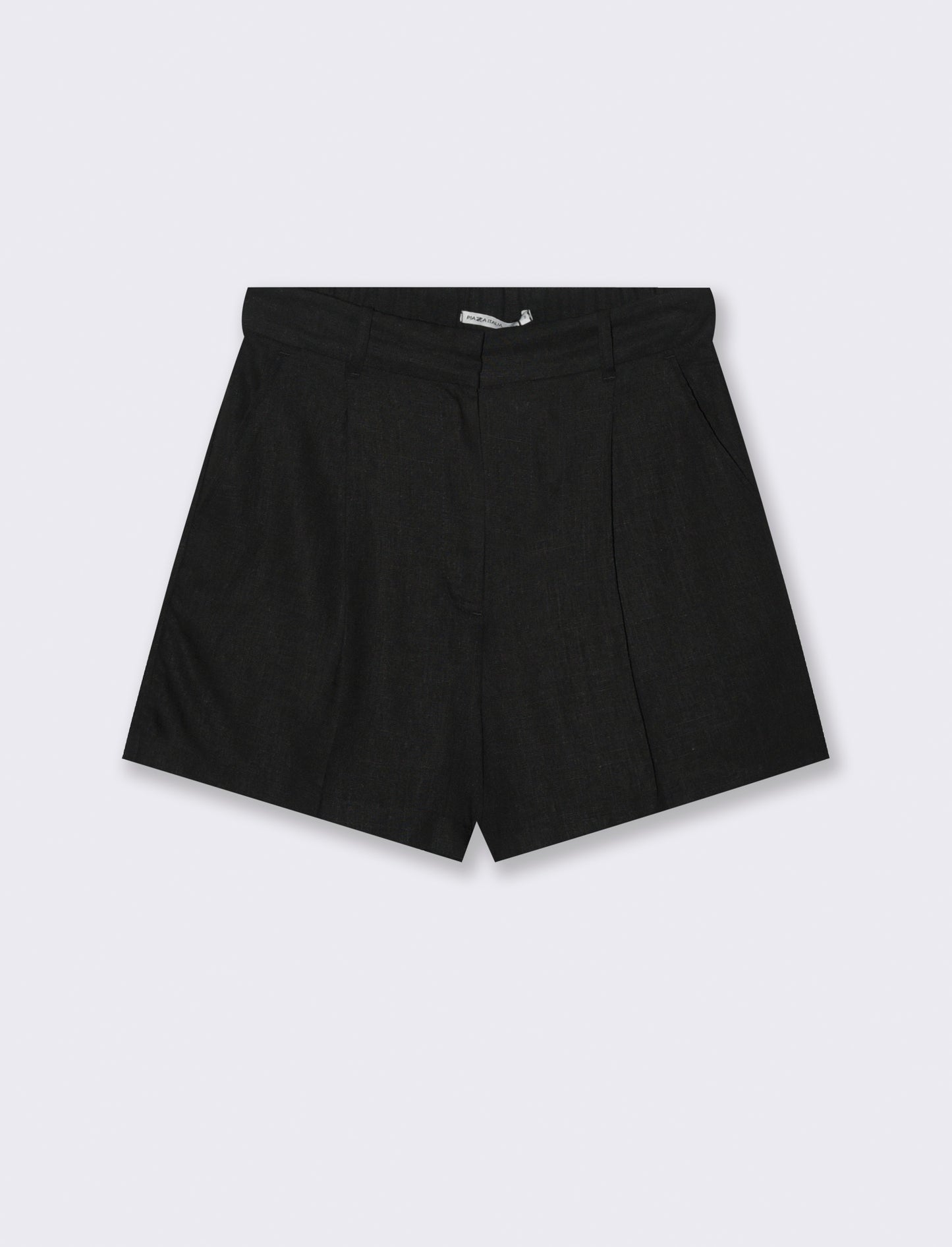 Short con elastico in vita da donna - Nero