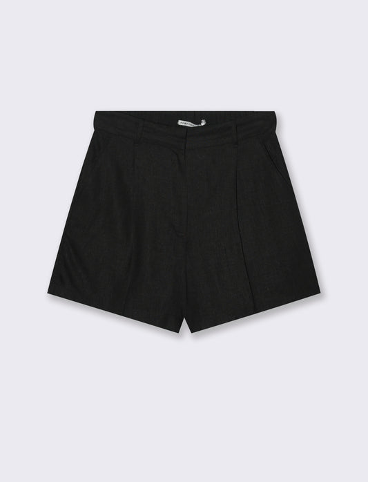 Short con elastico in vita da donna - Nero