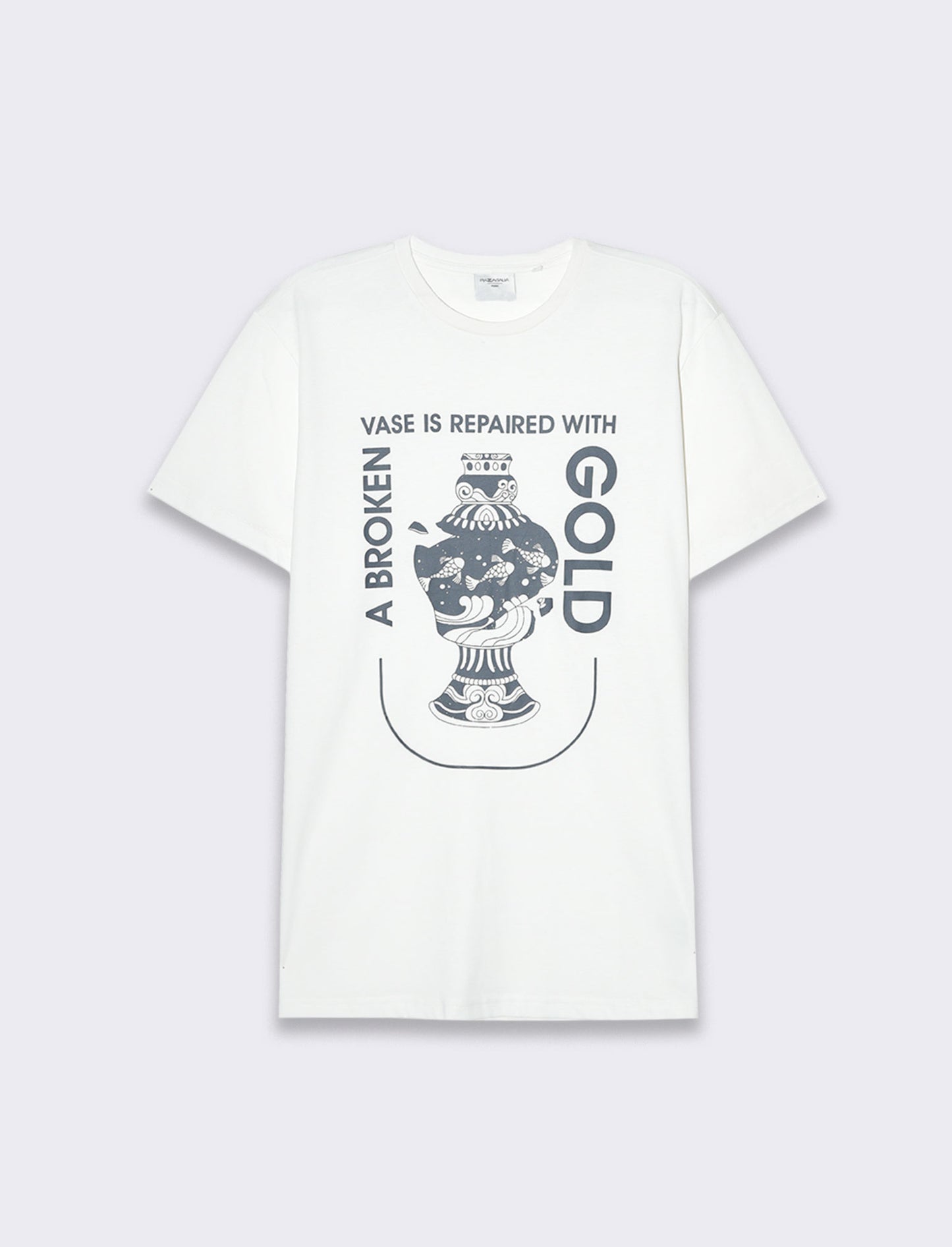 T-shirt in cotone con stampa regular fit da uomo - Bianco