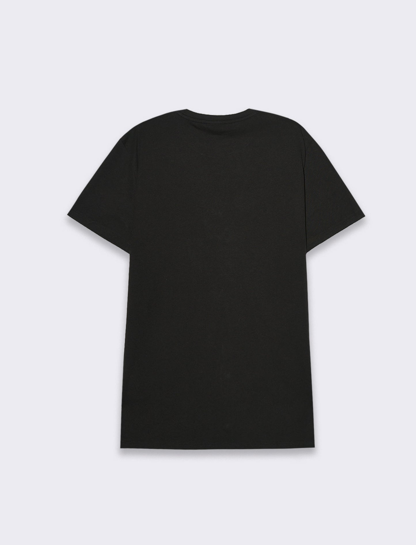 T-shirt in cotone con stampa regular fit da uomo - Nero