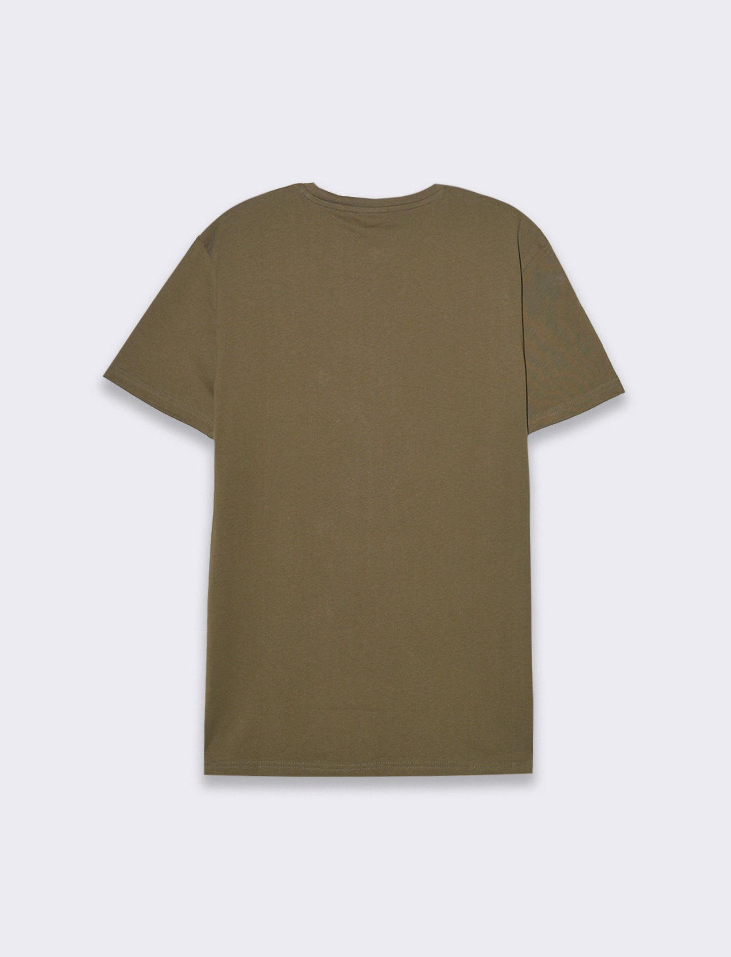 T-shirt in cotone con stampa regular fit da uomo - Verde kaki