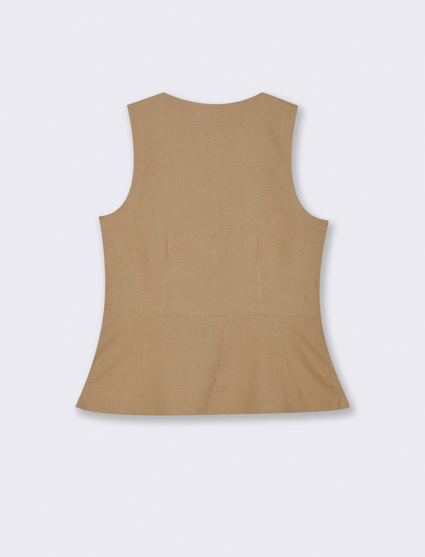 Gilet con bottoni gioiello da donna - Caramello