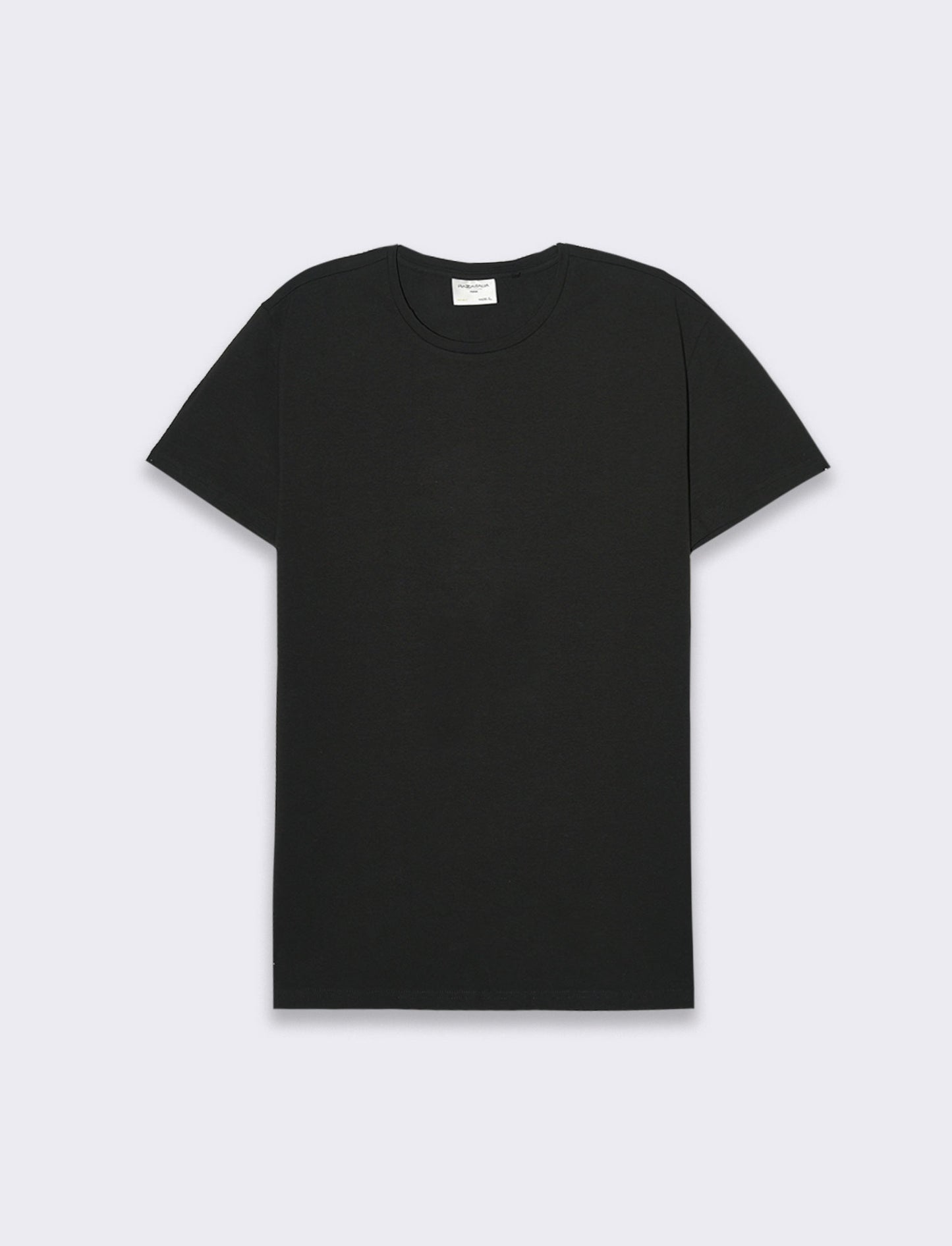 Man's slim fit cotton stretch basic t-shirt - Black