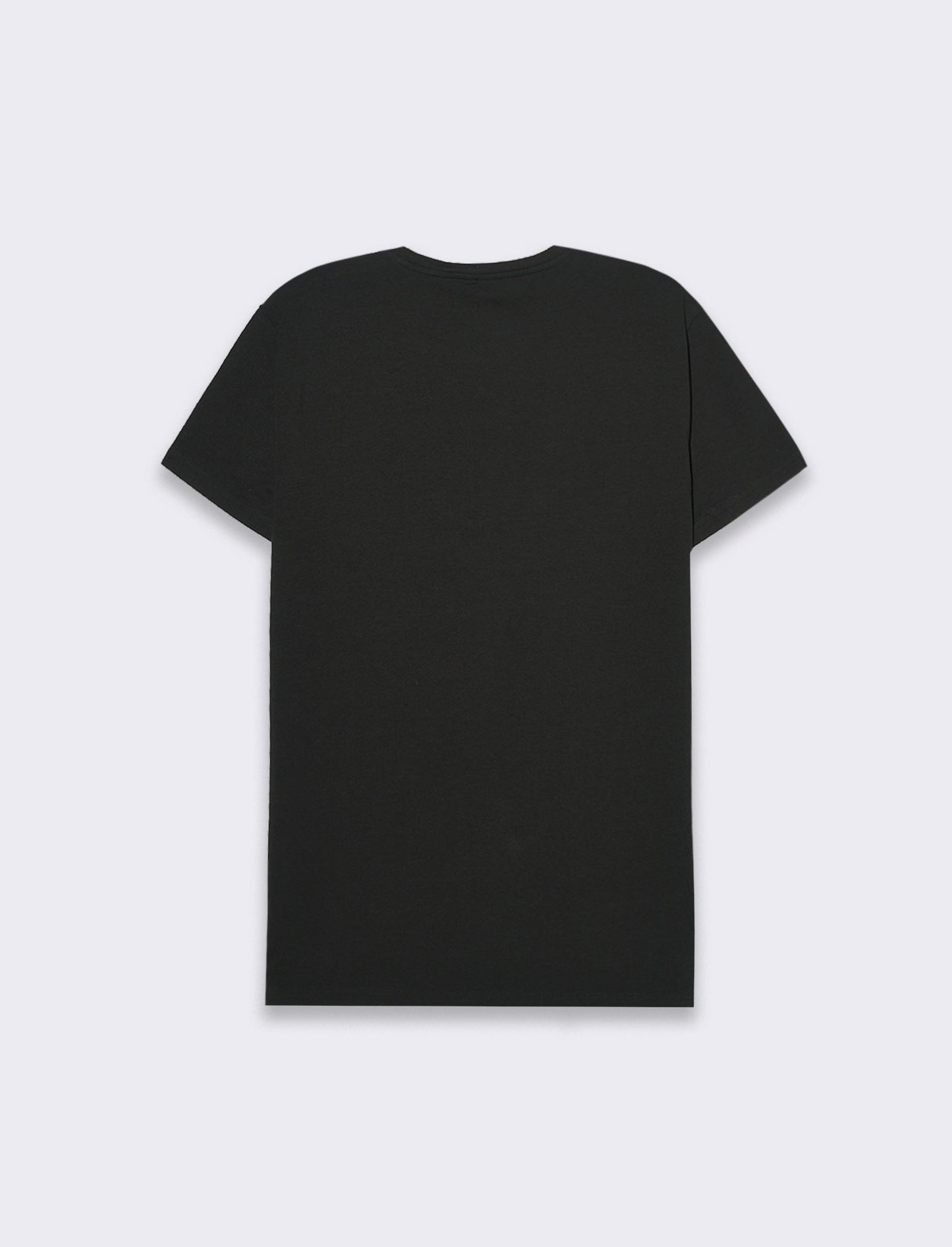 Man's slim fit cotton stretch basic t-shirt - Black
