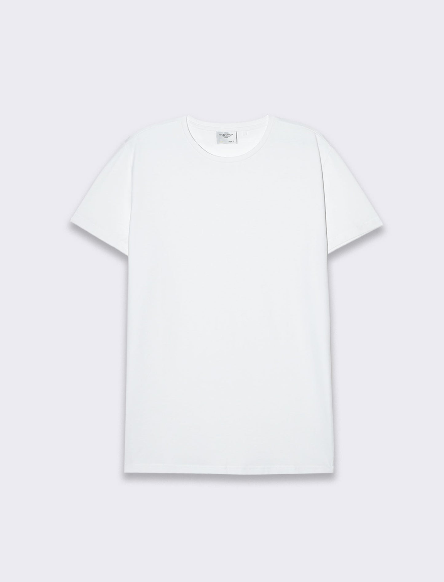 Man's slim fit cotton stretch basic t-shirt - White