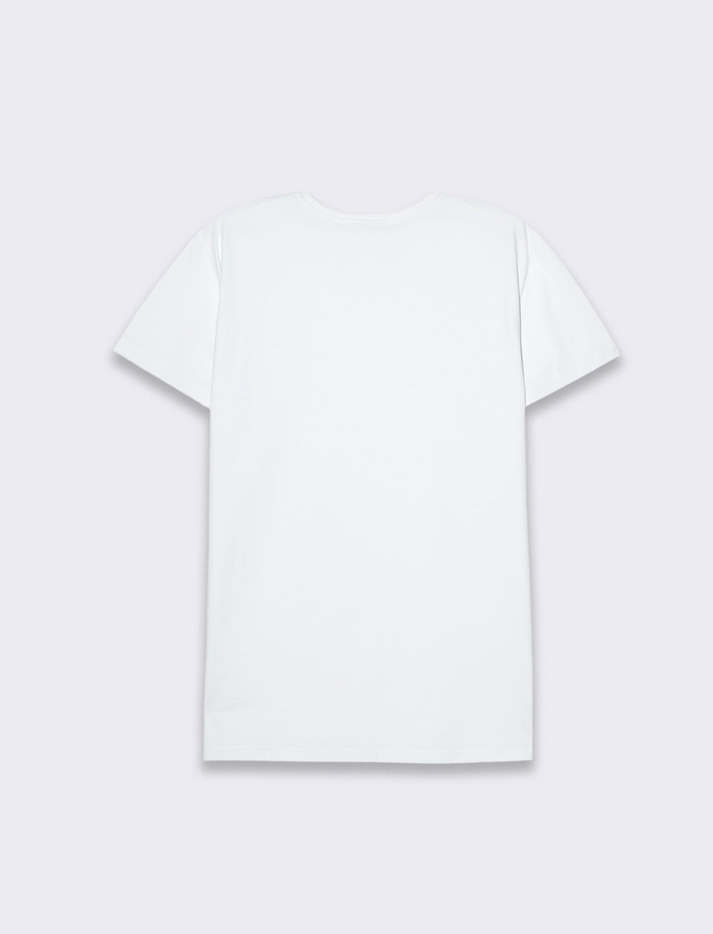 Man's slim fit cotton stretch basic t-shirt - White