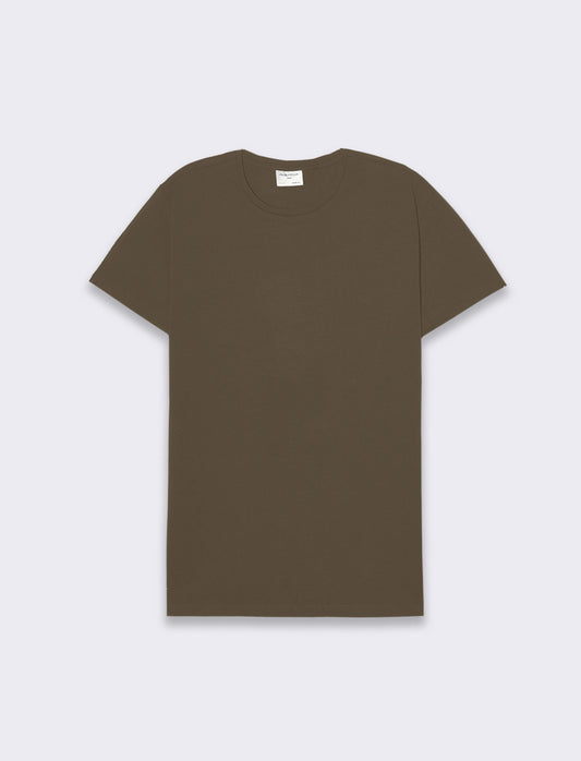 Man's slim fit cotton stretch basic t-shirt - Green
