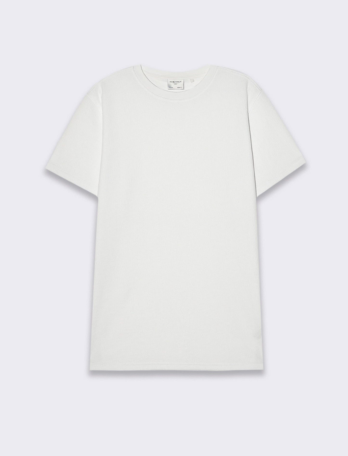 T-shirt waffle regular fit da uomo - Bianco