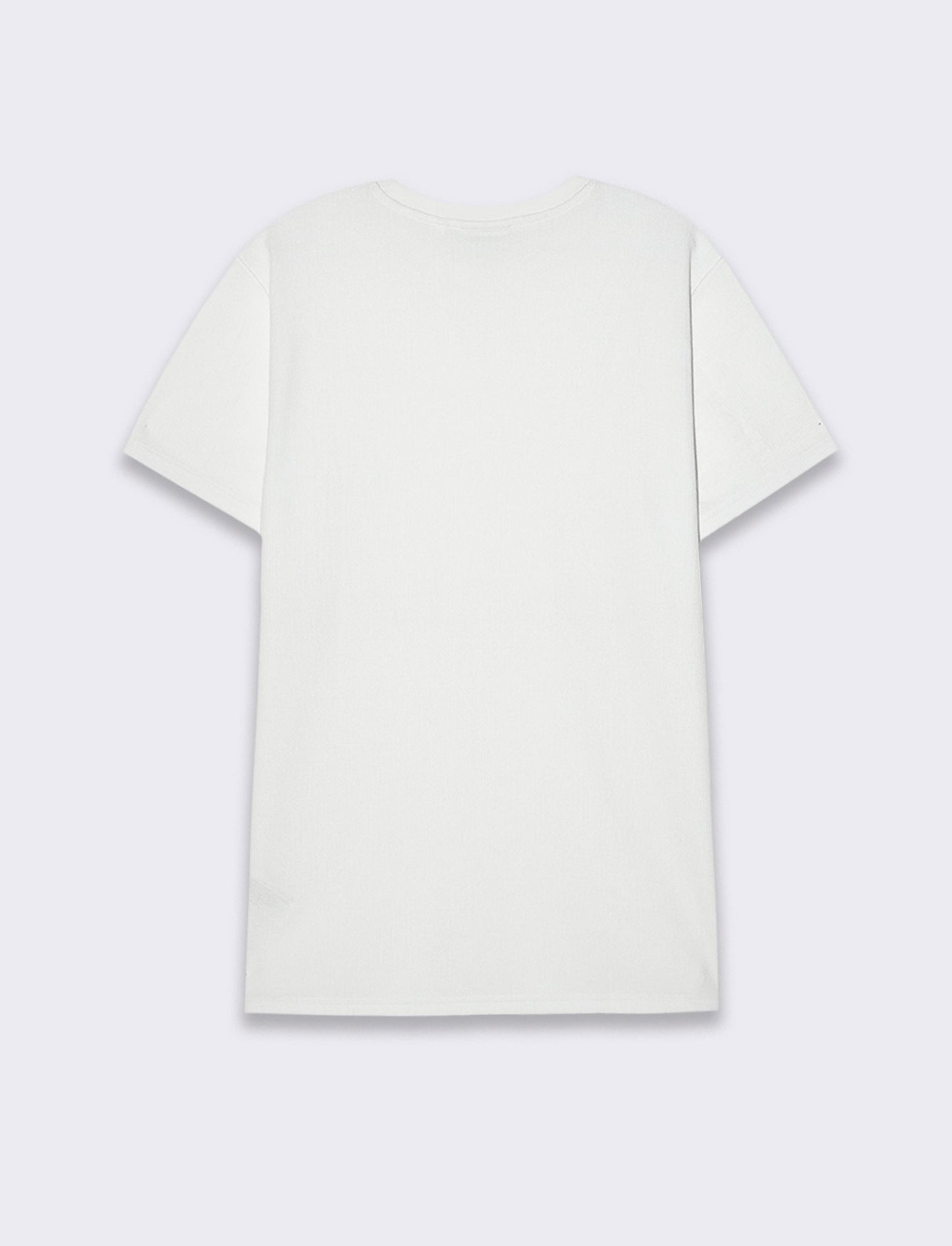 T-shirt waffle regular fit da uomo - Bianco