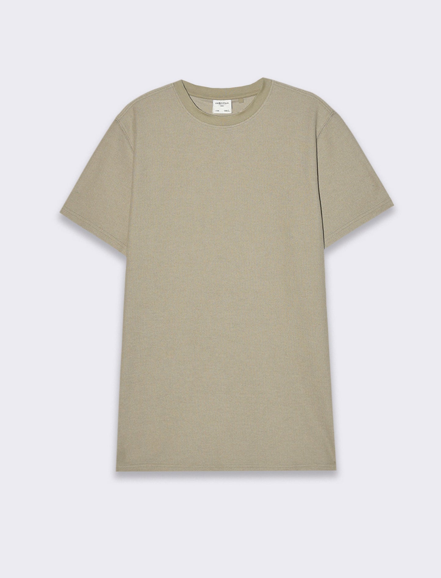 T-shirt waffle regular fit da uomo - Verde salvia