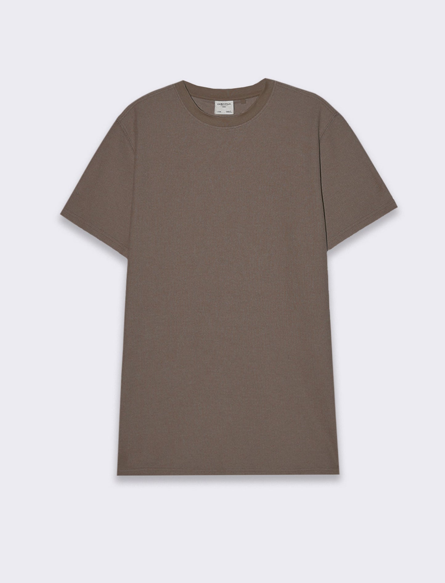 T-shirt waffle regular fit da uomo - Grigio fango