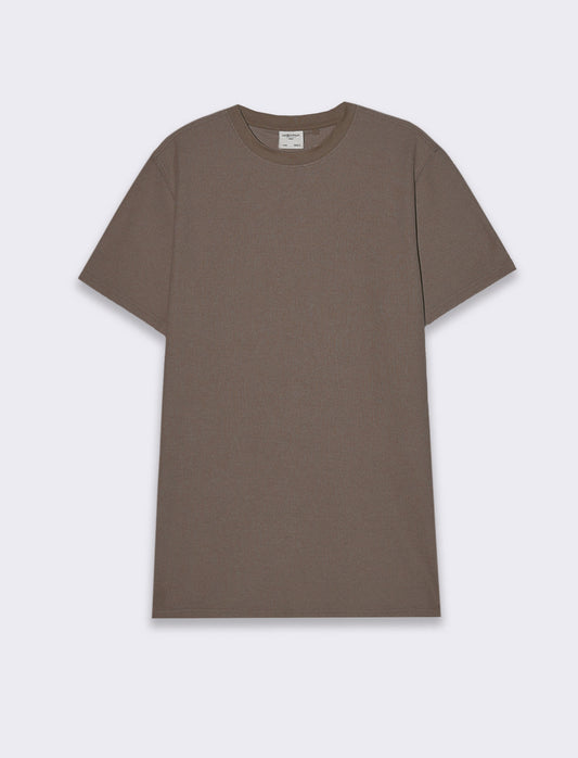 T-shirt waffle regular fit da uomo - Grigio fango
