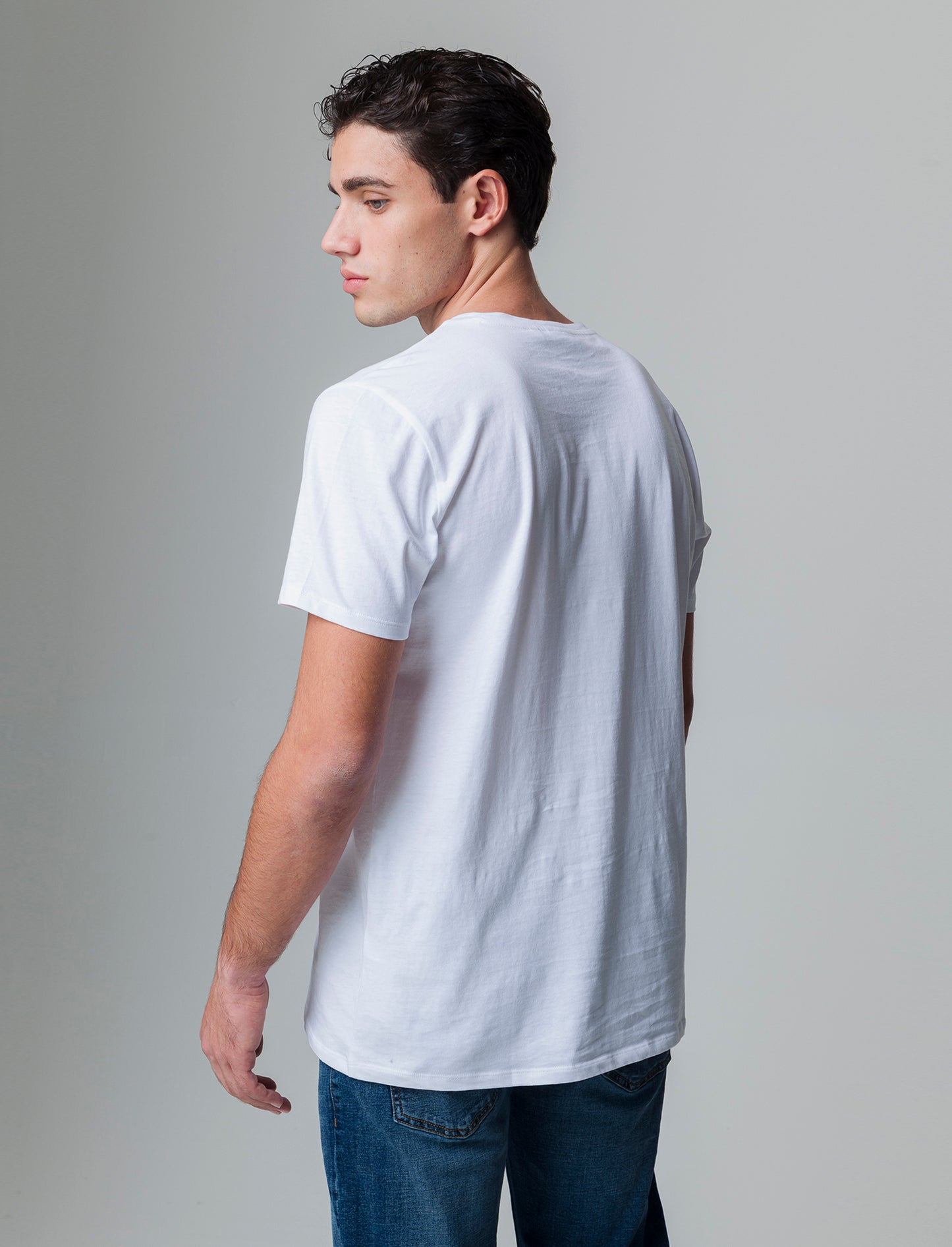 T-shirt waffle regular fit da uomo - Bianco