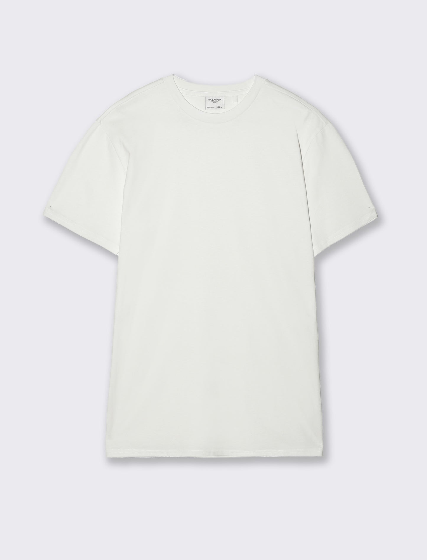 Man's premium cotton basic t-shirt regular fit - White