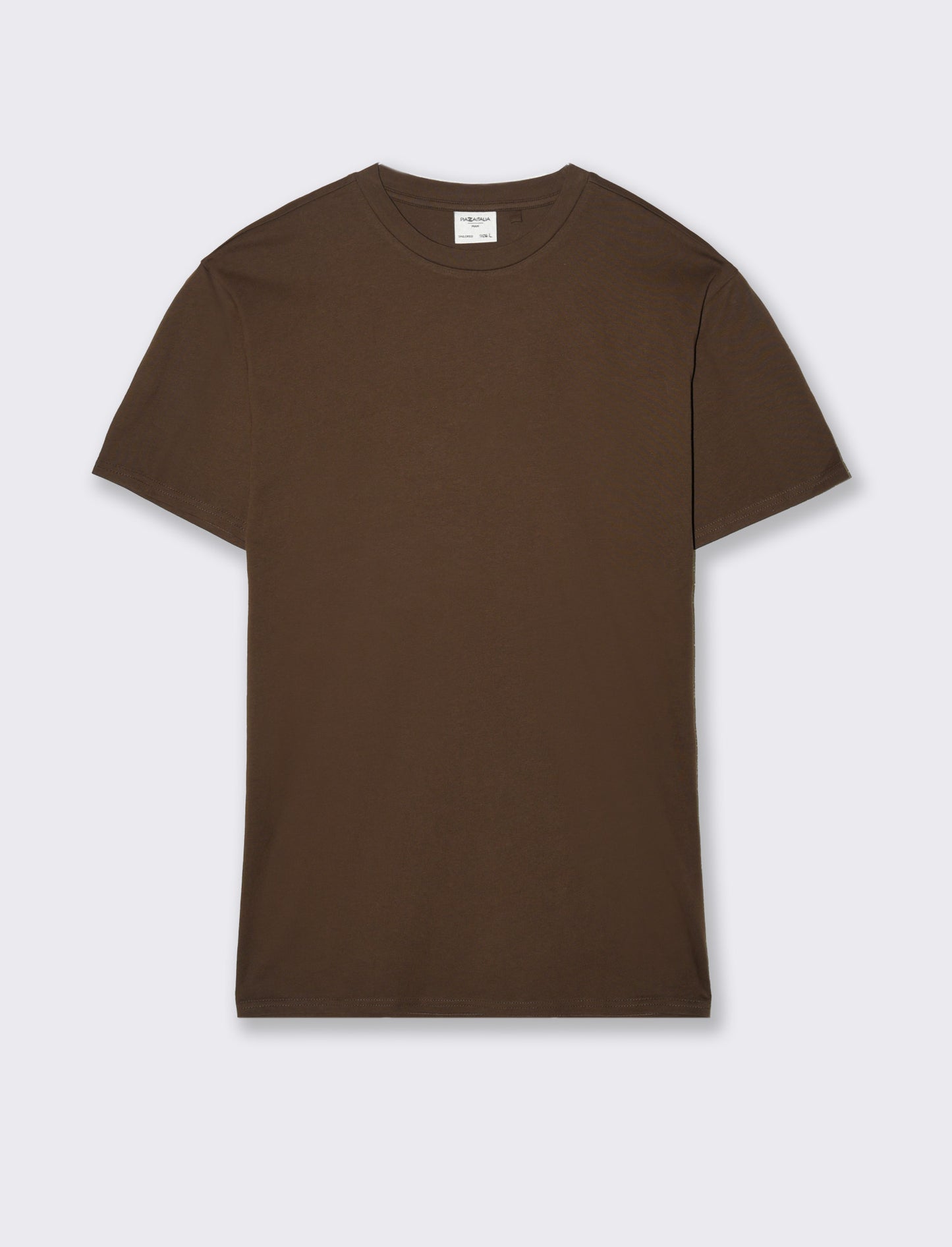 Man's premium cotton basic t-shirt regular fit - Brown