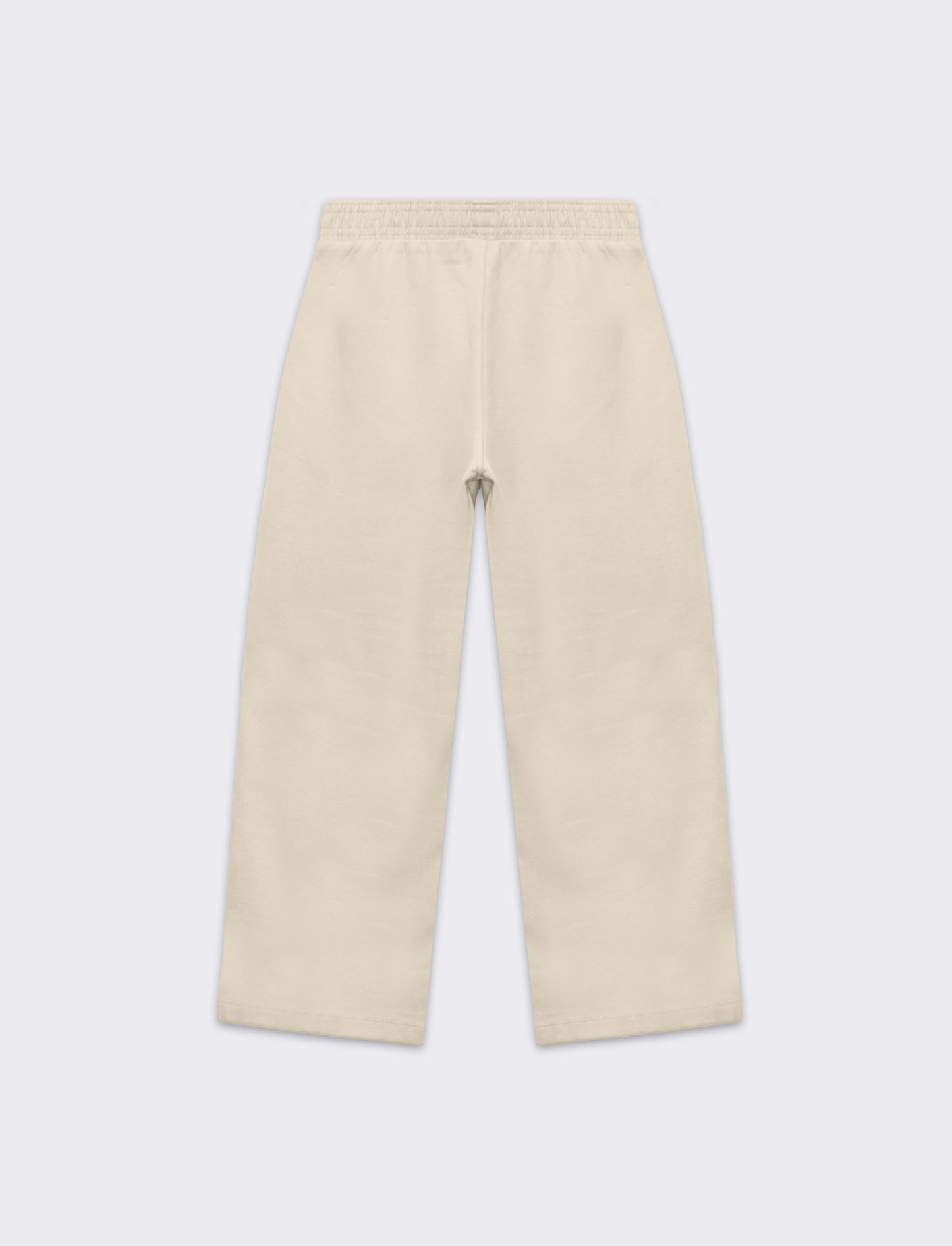 Jogger gamba larga con tasche da bambina - Beige