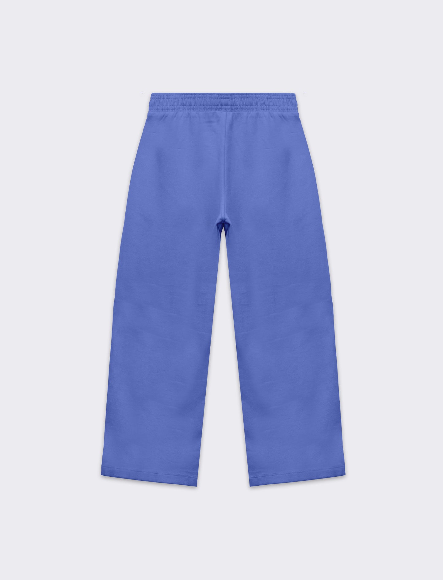 Jogger gamba larga con tasche da bambina - Azzurro