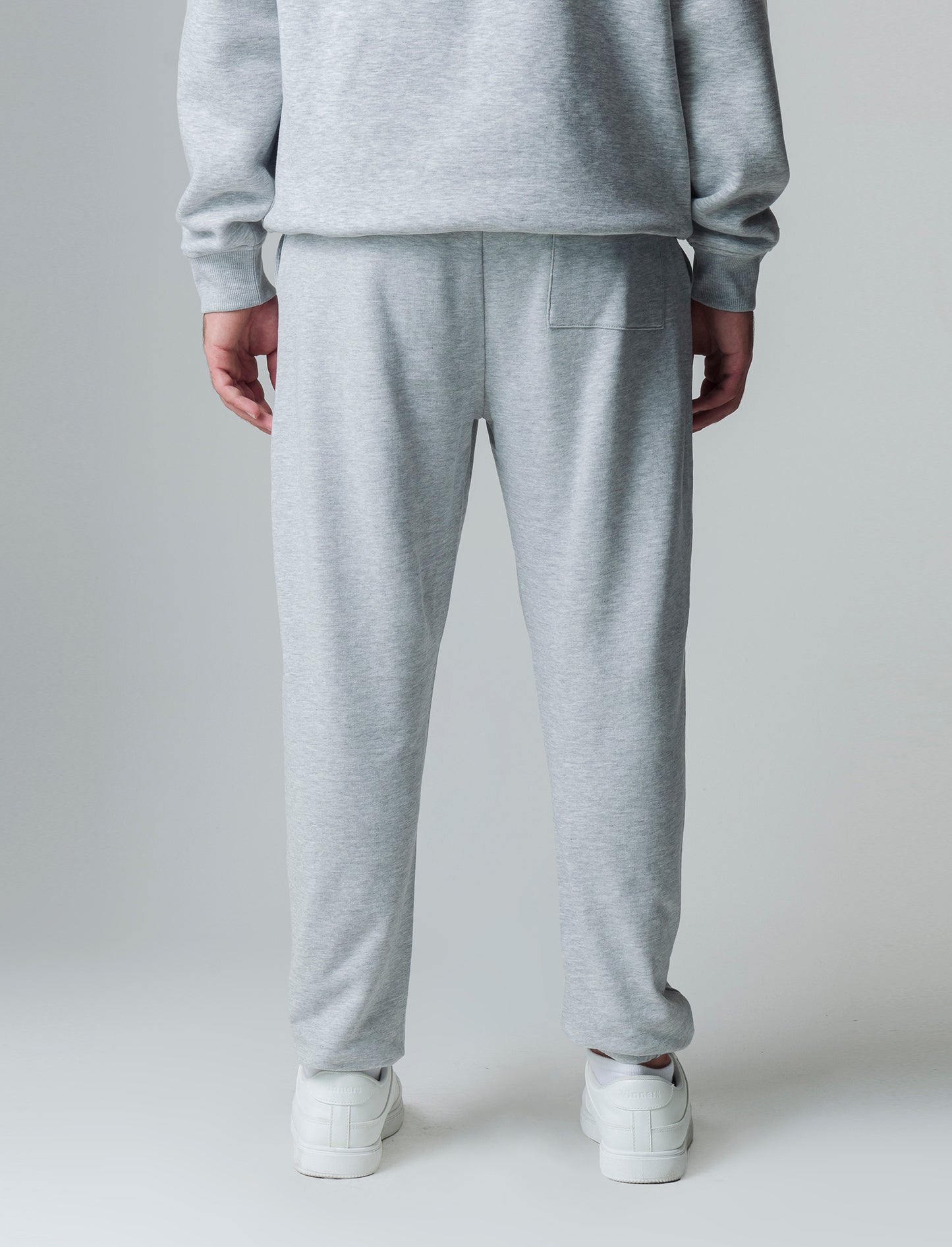 Pantaloni jogger basic in felpa da uomo - Grigio mel.