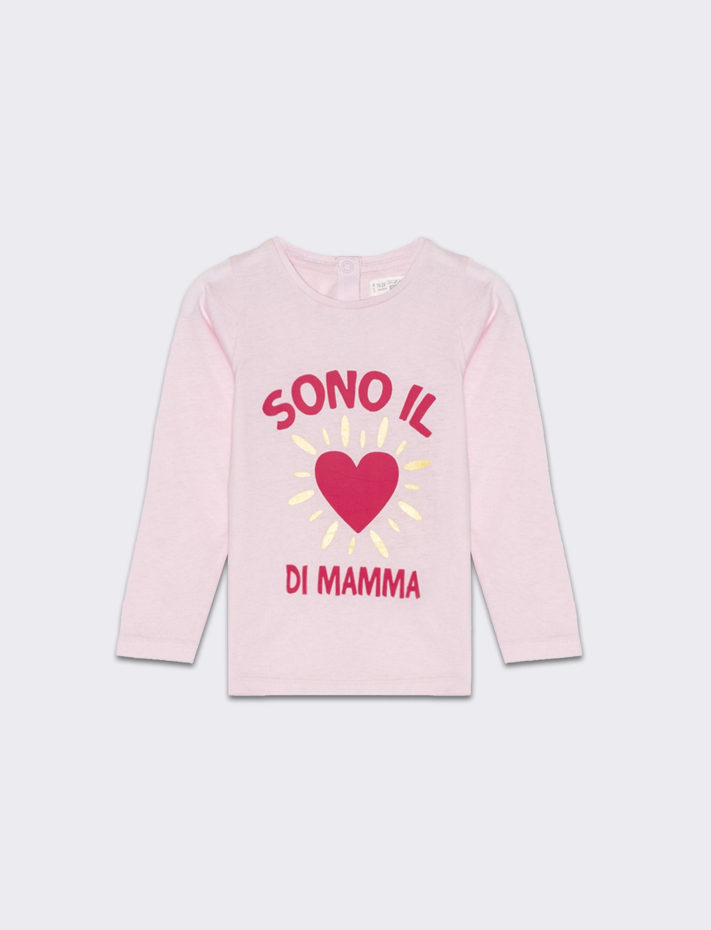 T-shirt manica lunga basica da neonata - Rosa