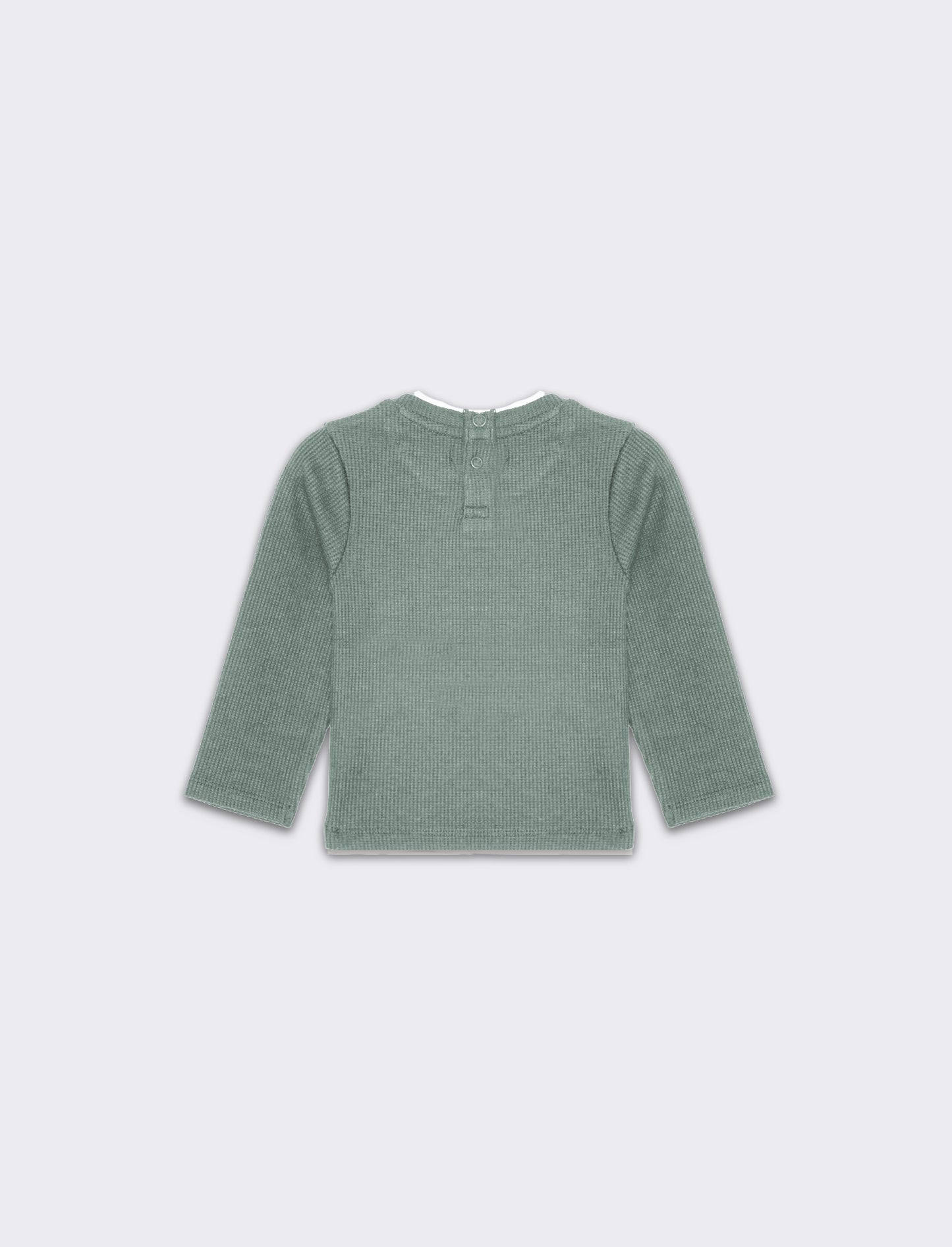 Maglietta con inserti a contrasto da neonato - Verde