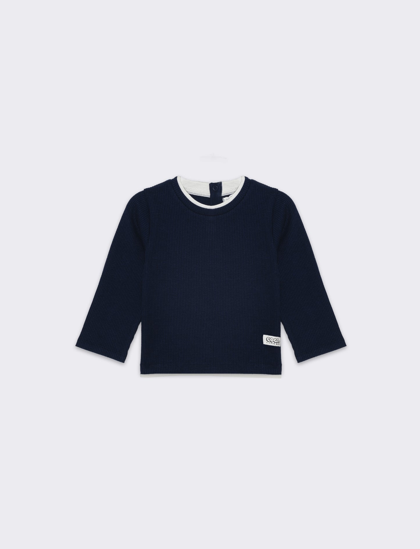 Maglietta con inserti a contrasto da neonato - Blu