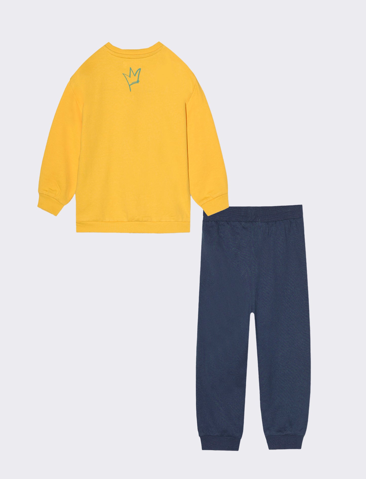 Tuta con felpa e jogger da neonato - Giallo