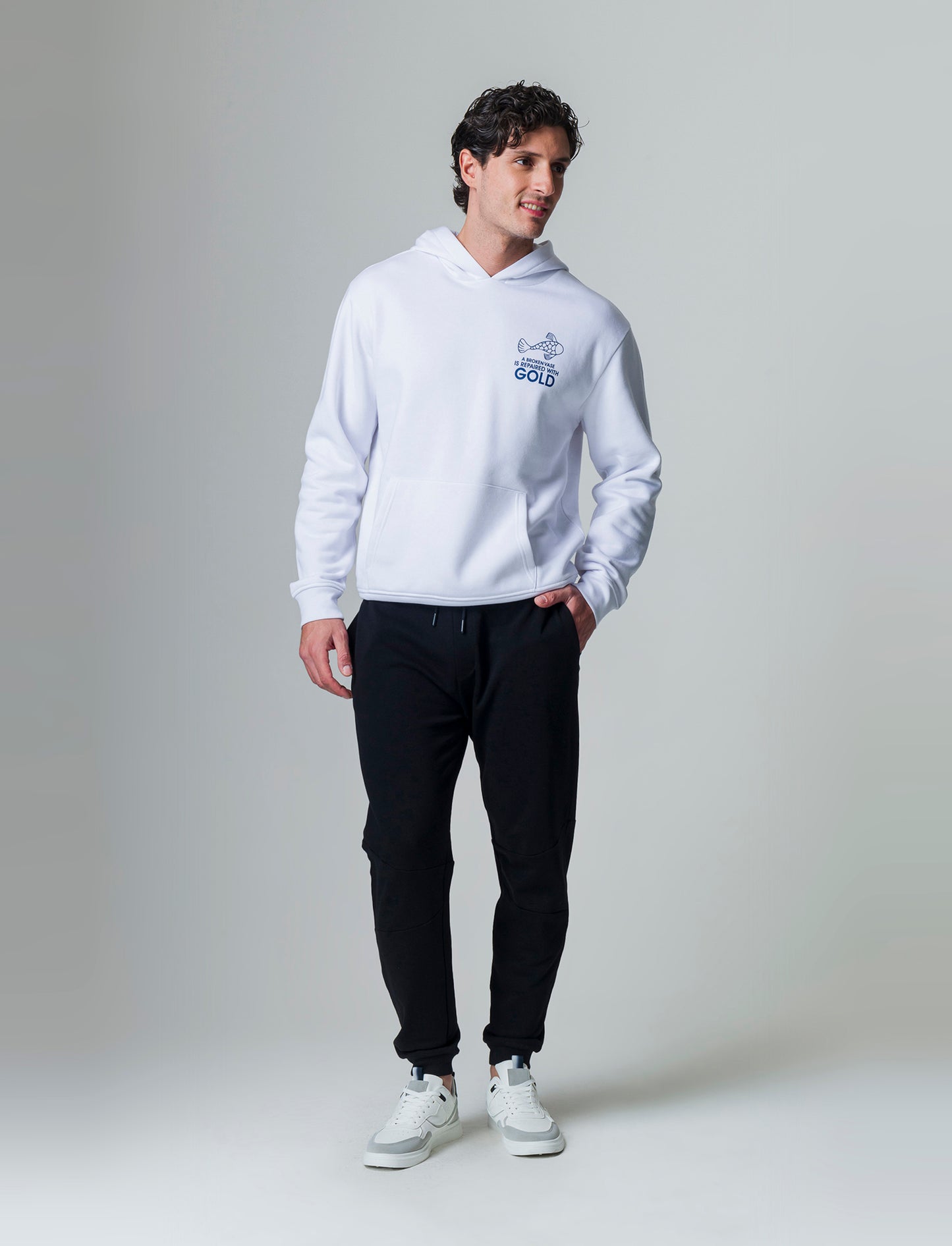 Pantaloni jogger in felpa da uomo - Nero