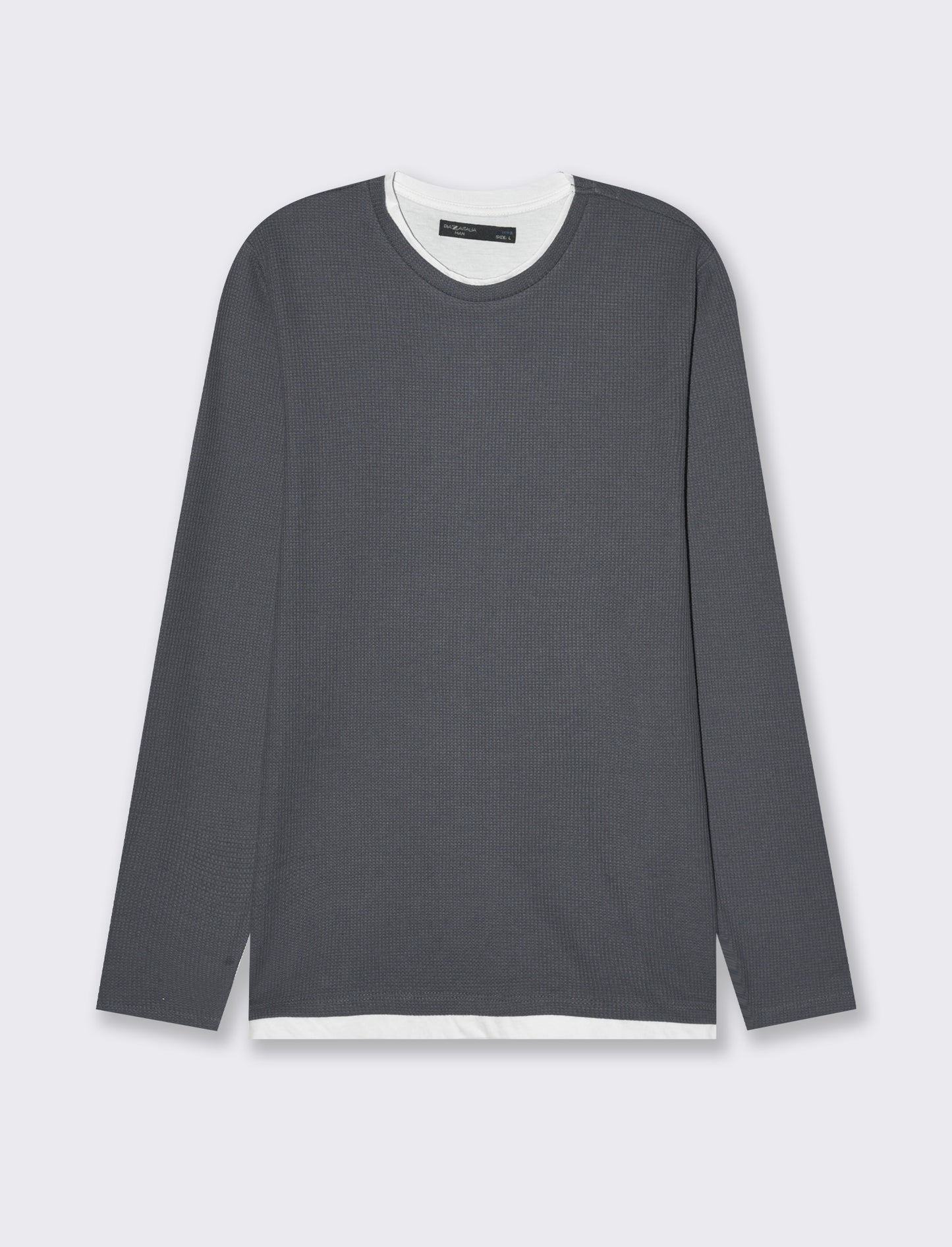 Maglia girocollo struttura waffel da uomo - Avion