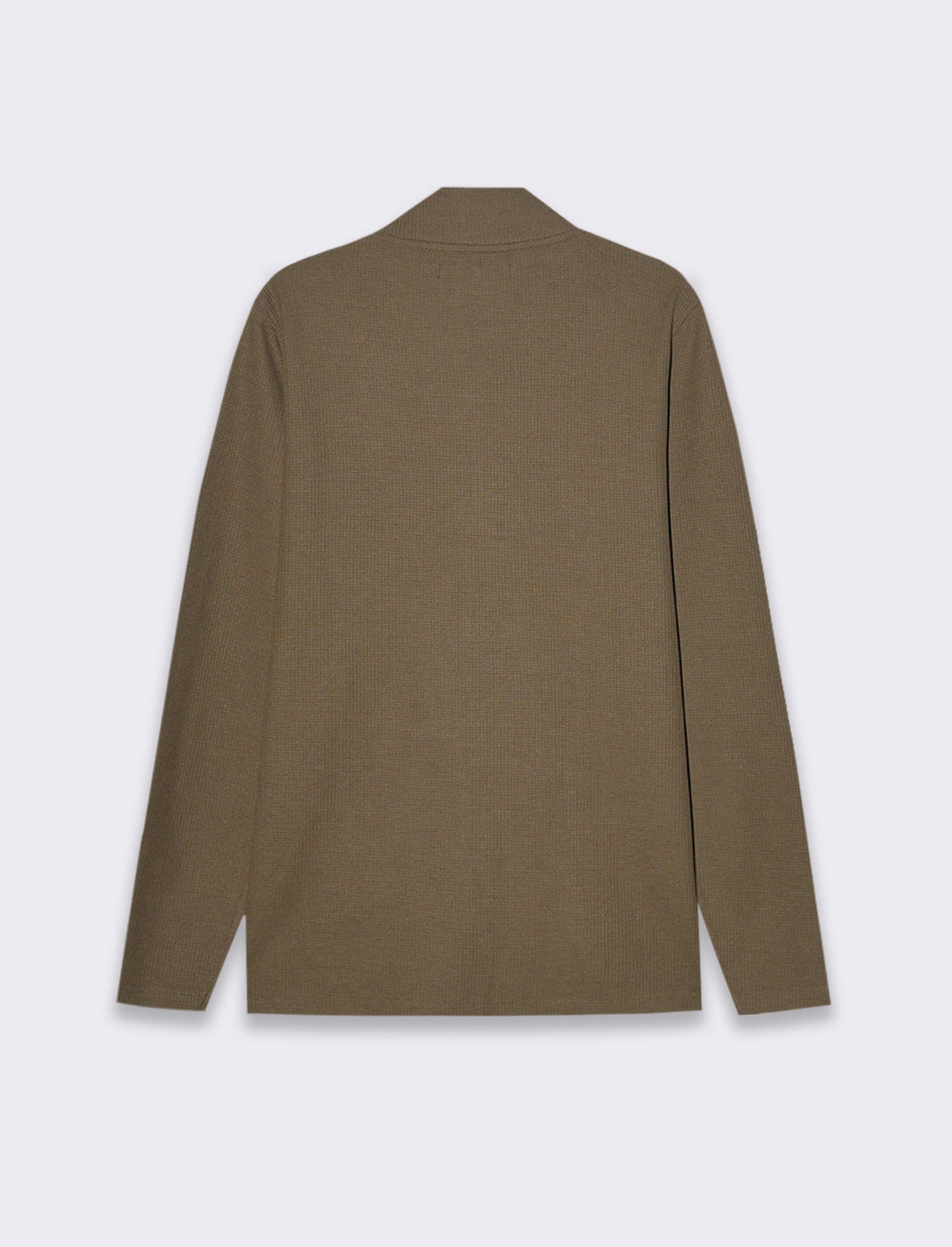 Maglia mezzo collo zip struttura waffel da uomo - Grigio ghiaccio