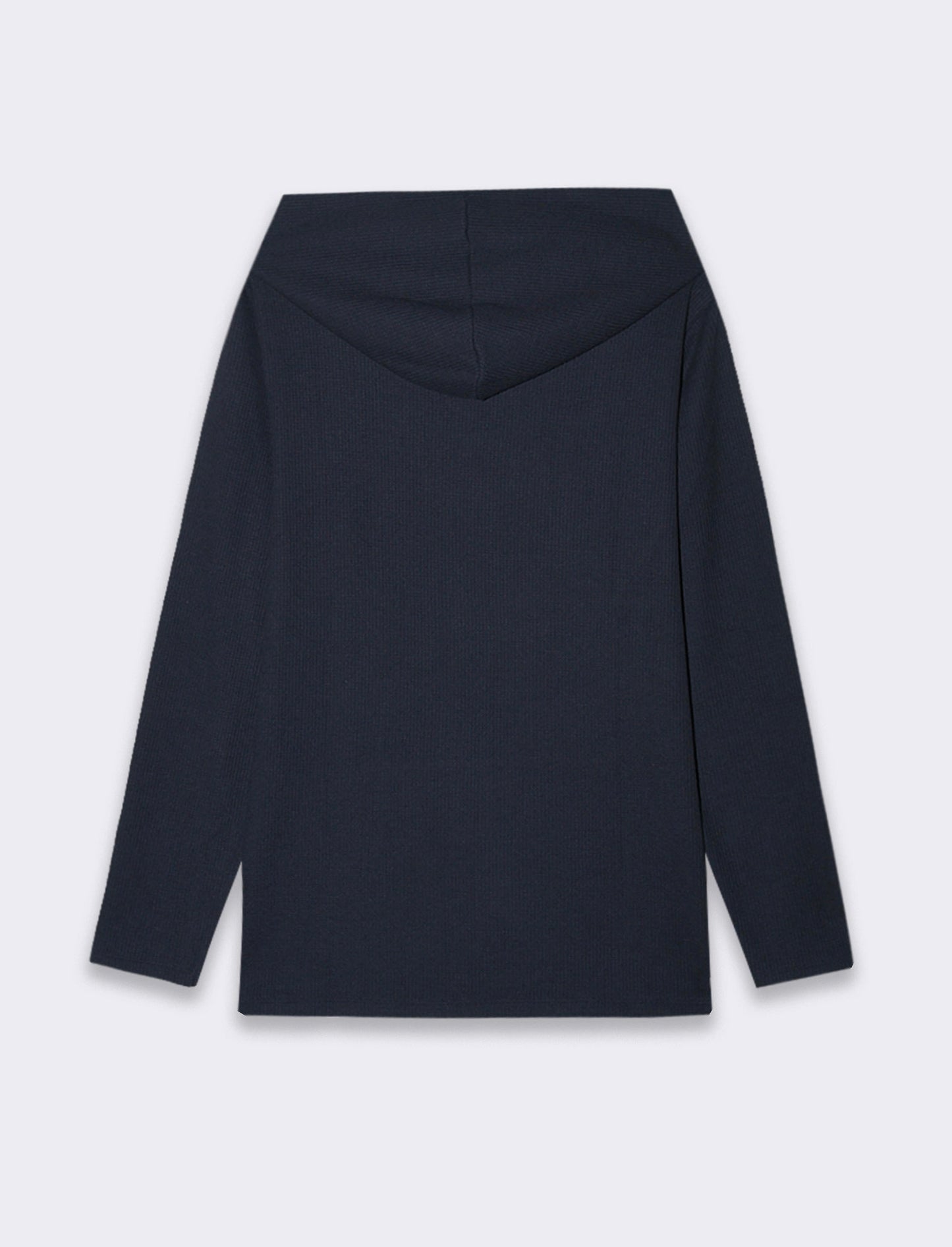 Maglia con cappuccio e marsupio struttura waffel da uomo - Blu