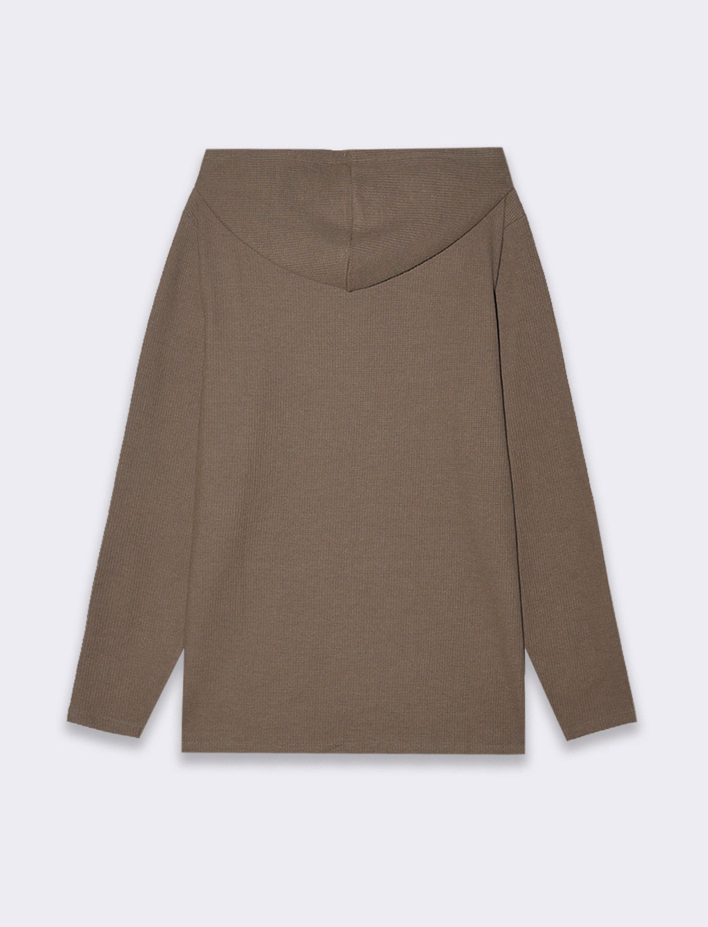 Man's waffle hoodie with kangaroo pocket - Grey