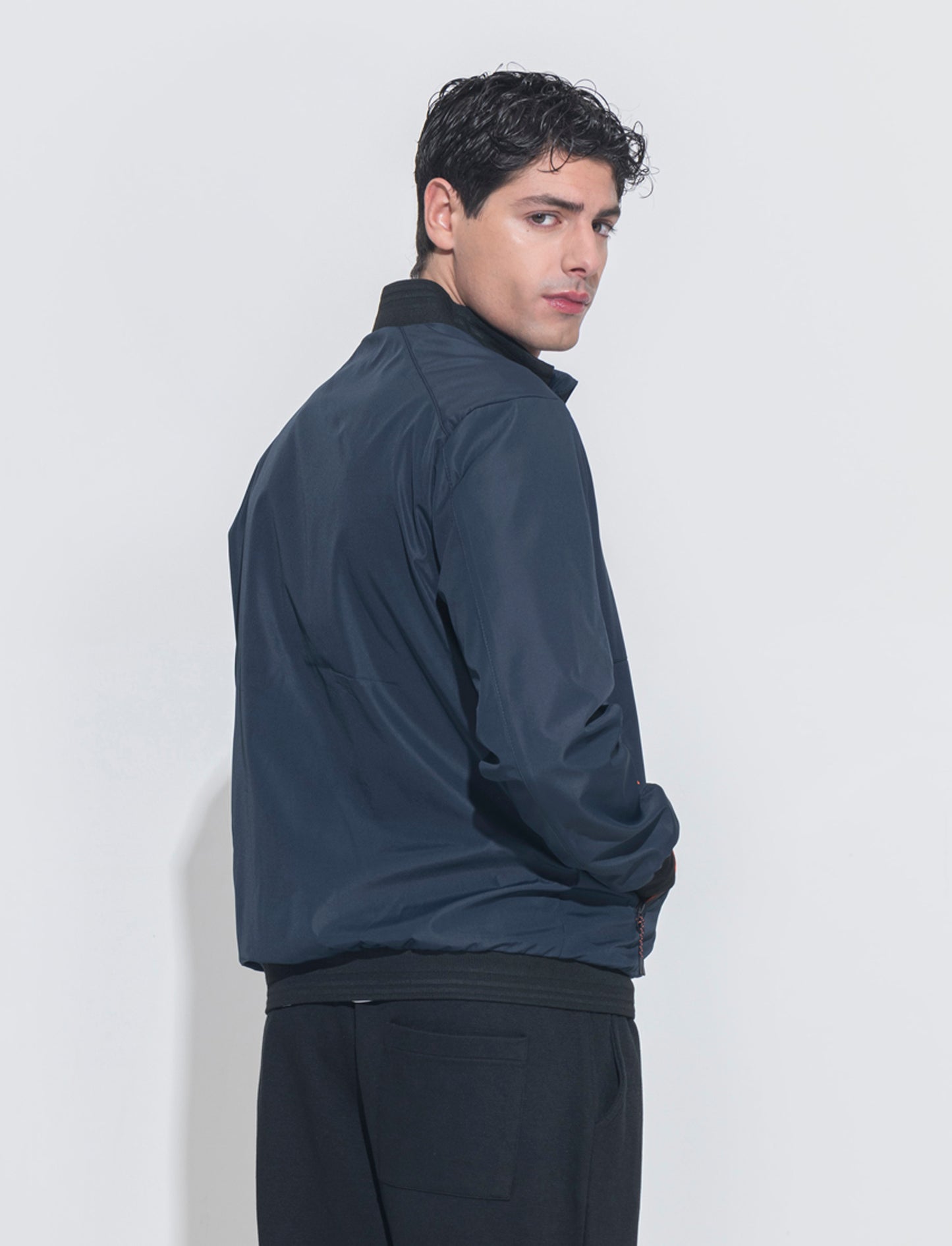 Giubbotto antivento sportivo da uomo - Blu