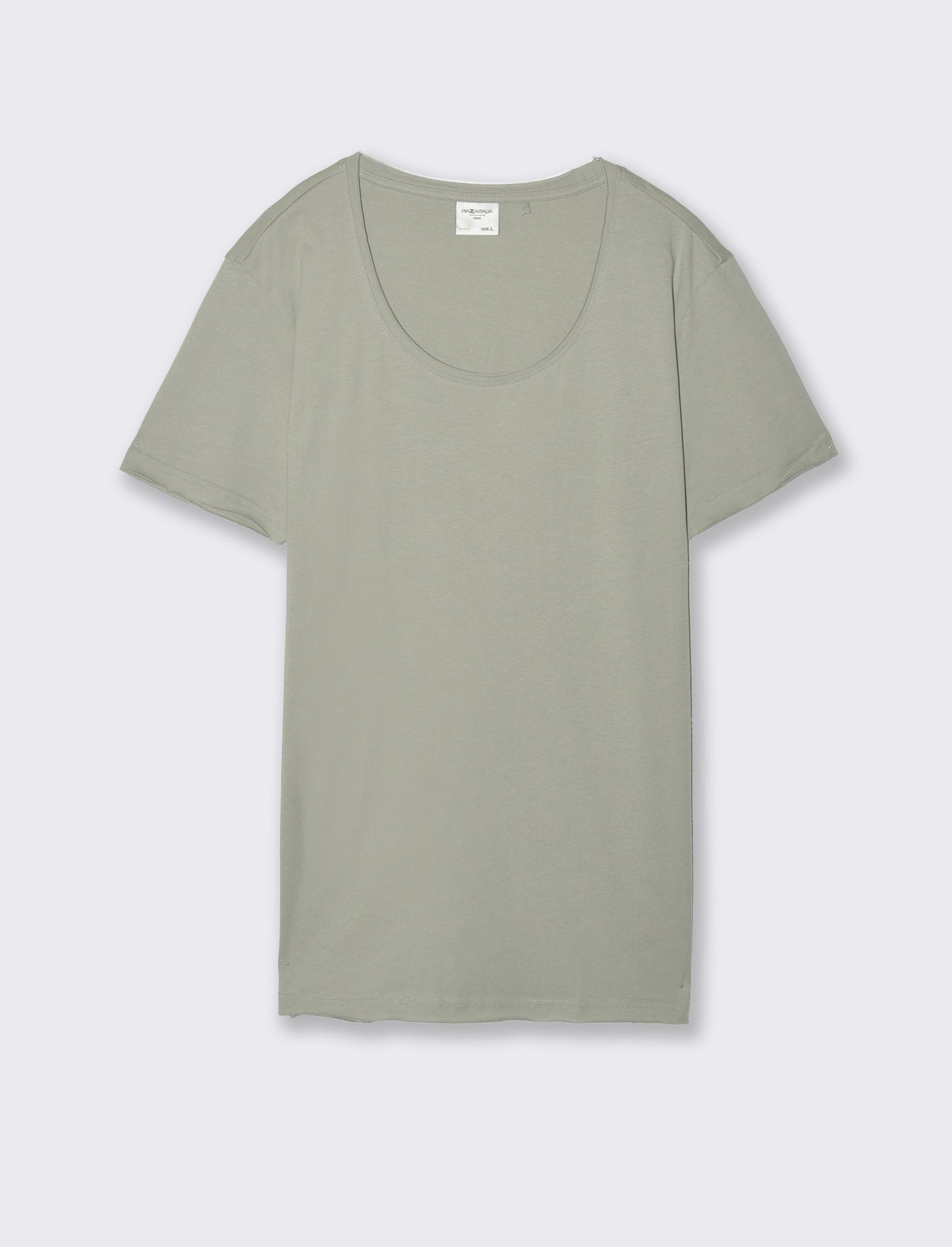 T-shirt scollo ampio regular fit da uomo - Verde
