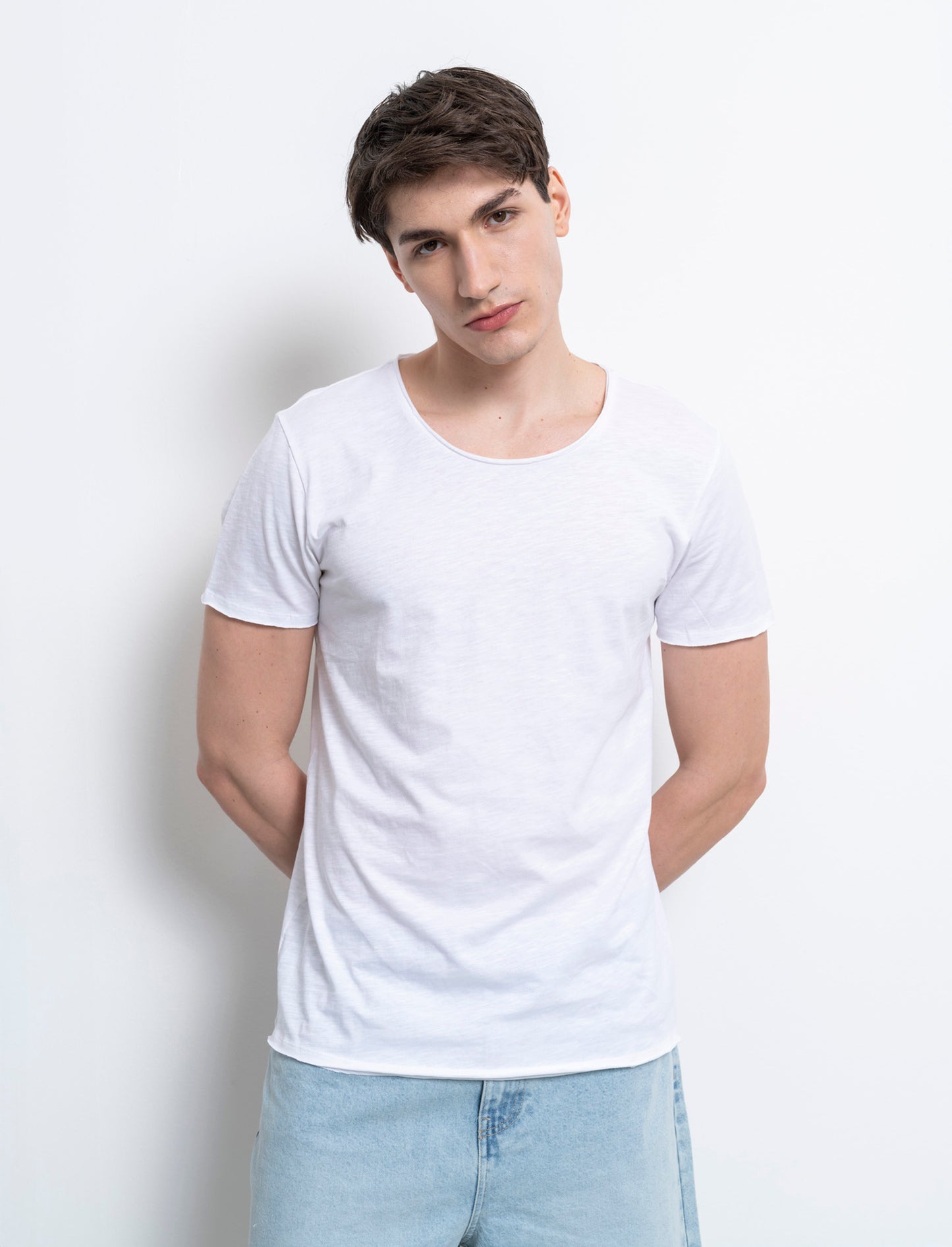 T-shirt cotone slub regular fit da uomo - Bianco